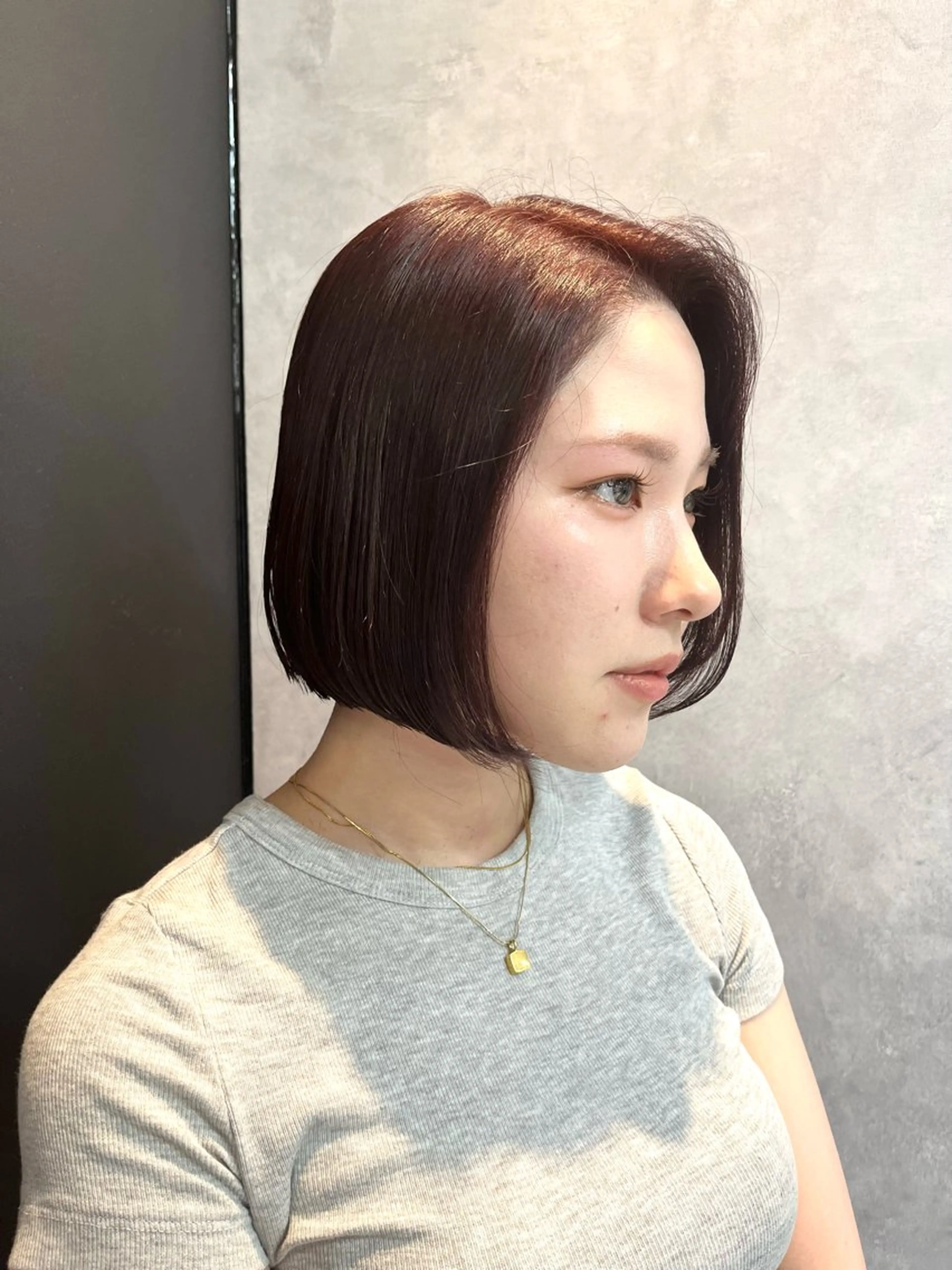 ショート カラー レッドカラー ボブ カット ヘアカラー トリートメント ill【イル】天神西通り店所属・髪質改善縮毛矯正/暖 色カラー/ウエダカナのヘアスタイル