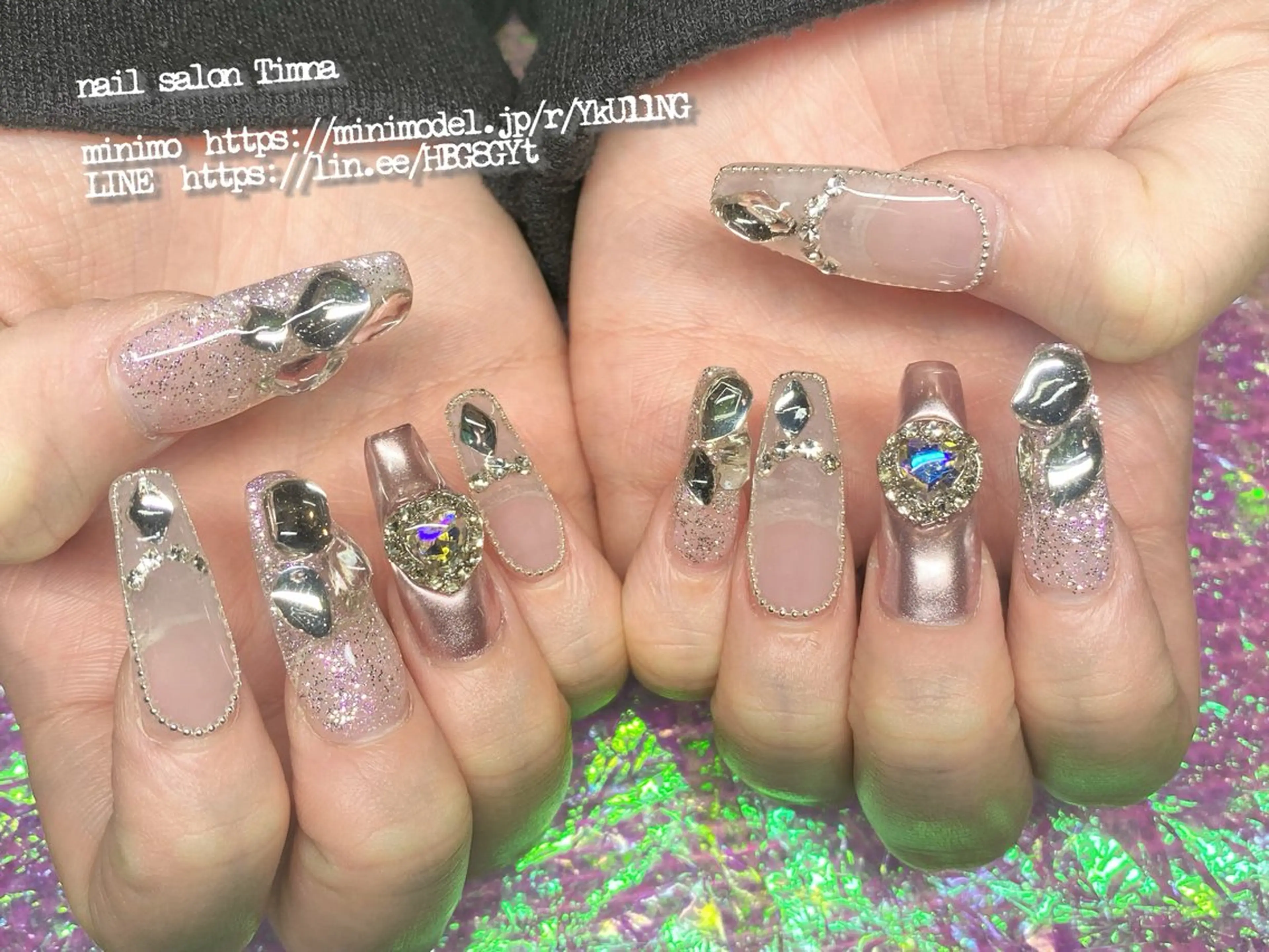 ロング ハンドネイル NAILSALON 🍔Timna🍟のネイルデザイン