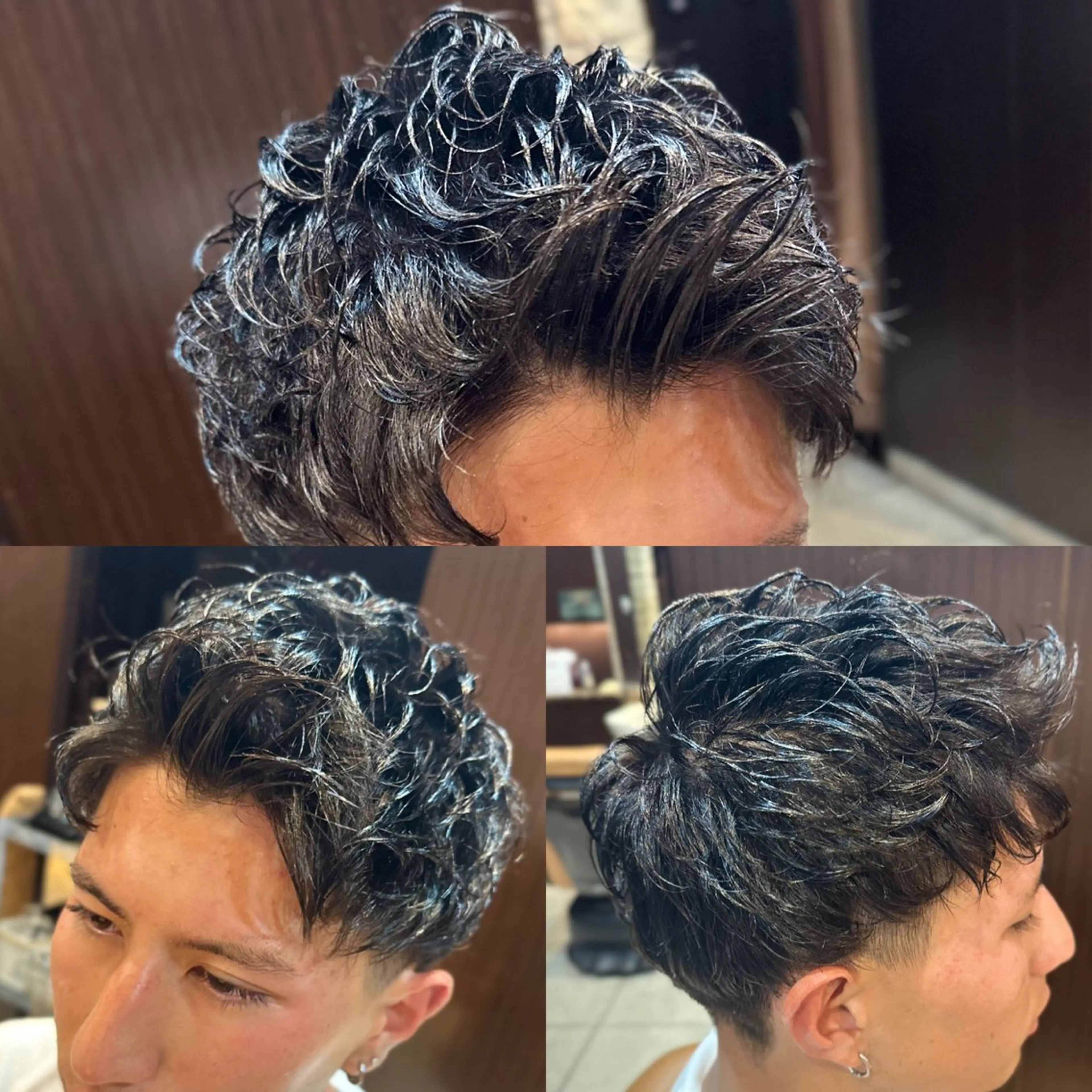 パーマ ヘアアレンジ メンズ HAIR MODE  KIKUHI「ヘアモードキクチ」神田店所属・💈【理容室】夜受付 上坂　一宏のヘアスタイル