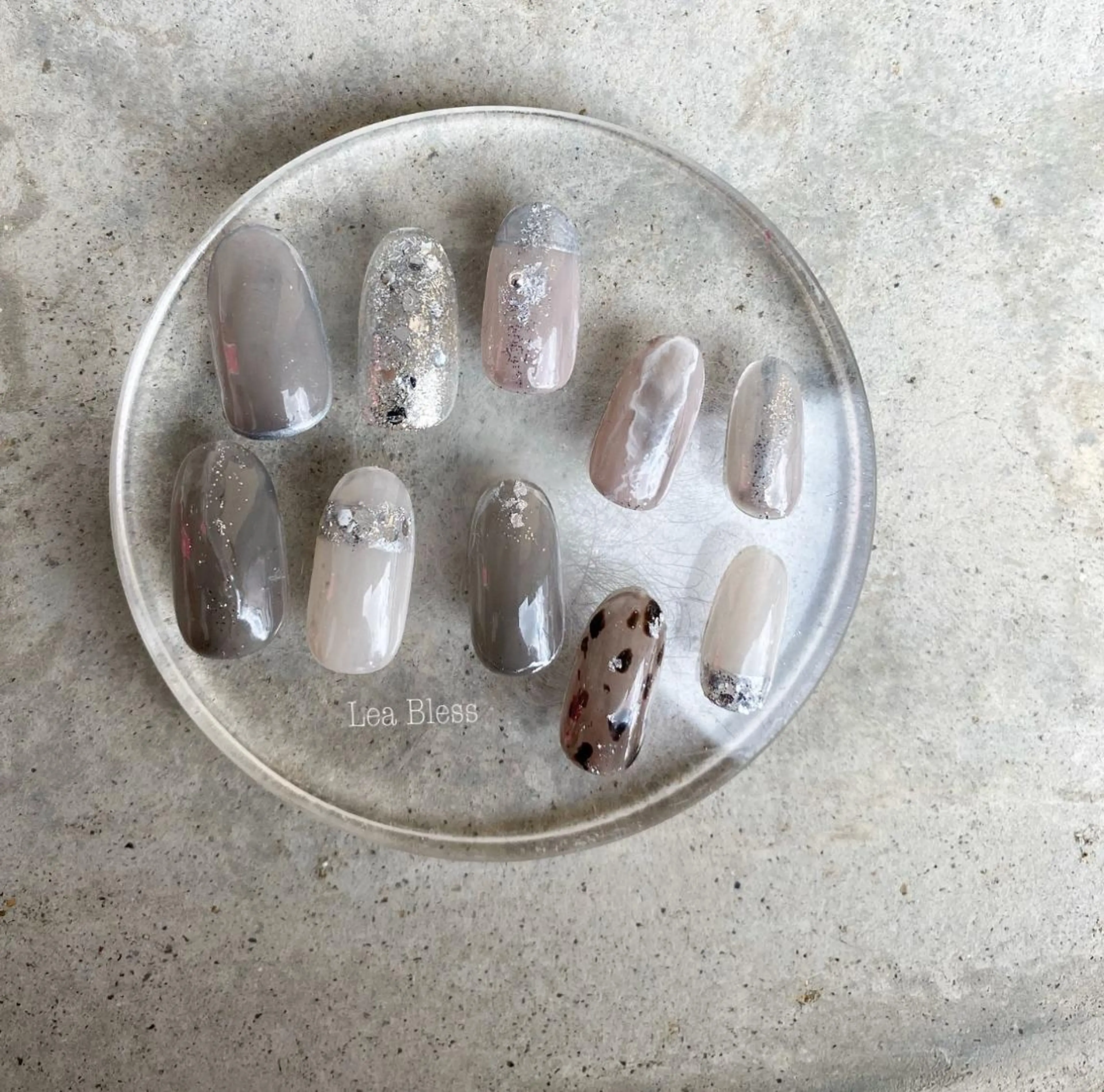 ネイル 大理石ネイル(マーブル) Lea Bless 河原町のネイルデザイン