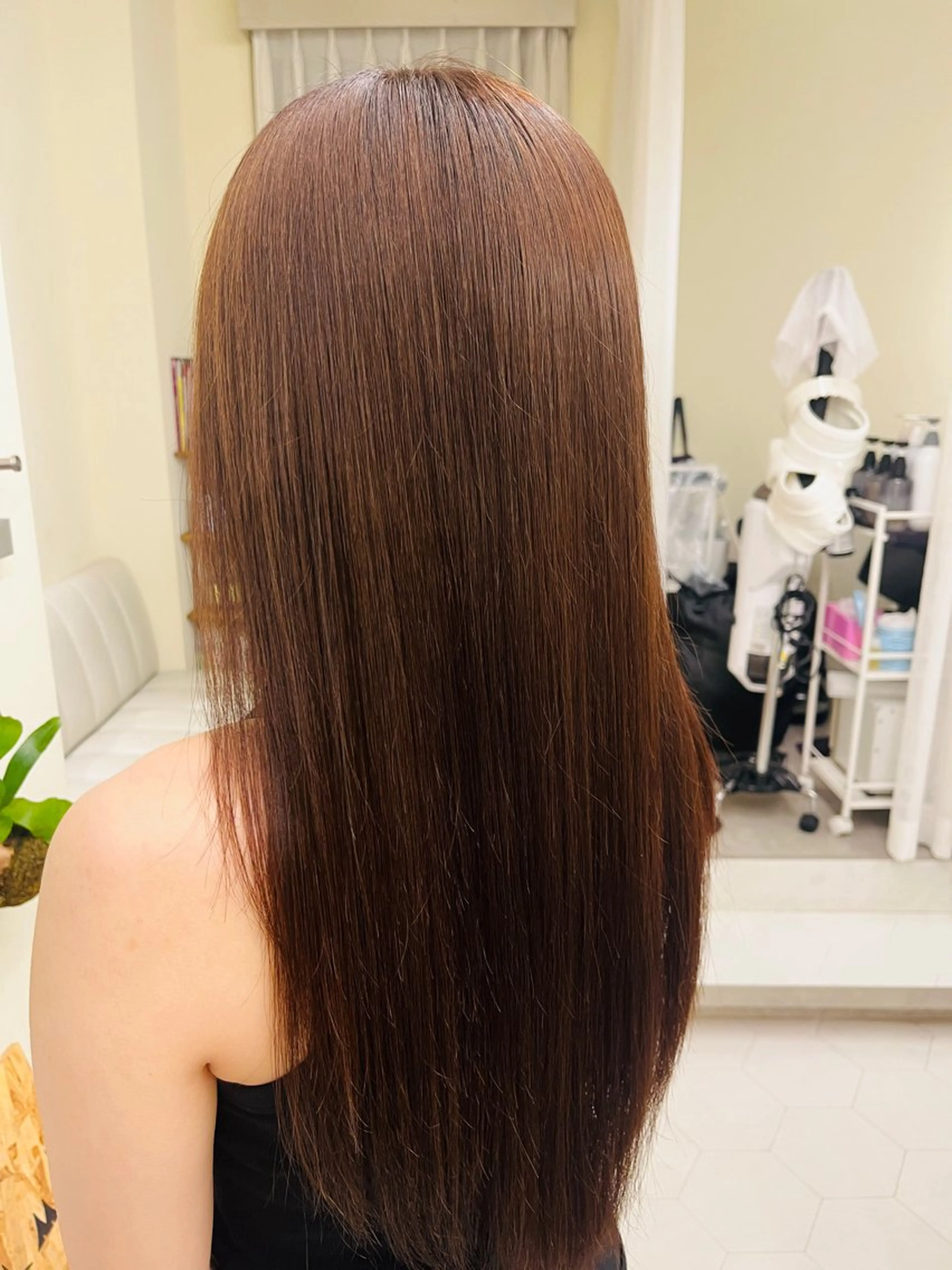 ロング カラー トリートメント 酸性ストレート カット ヘアカラー トリートメント WELLM表参道 高杉梨鬼也のヘアスタイル