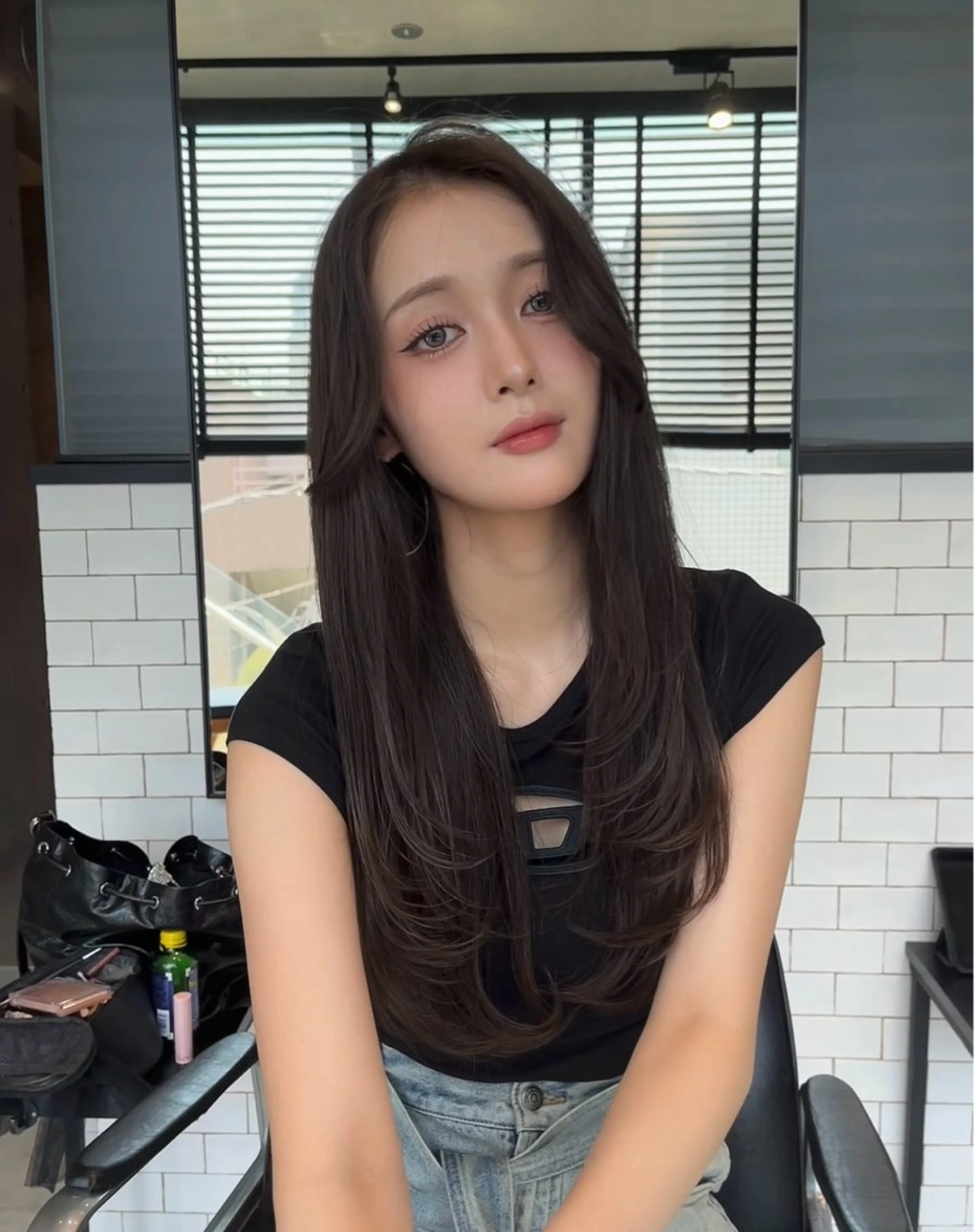 ミディアム カラー カット ヘアカラー トリートメント 🌫️大人韓国ヘア 🌫️naoyaのヘアスタイル