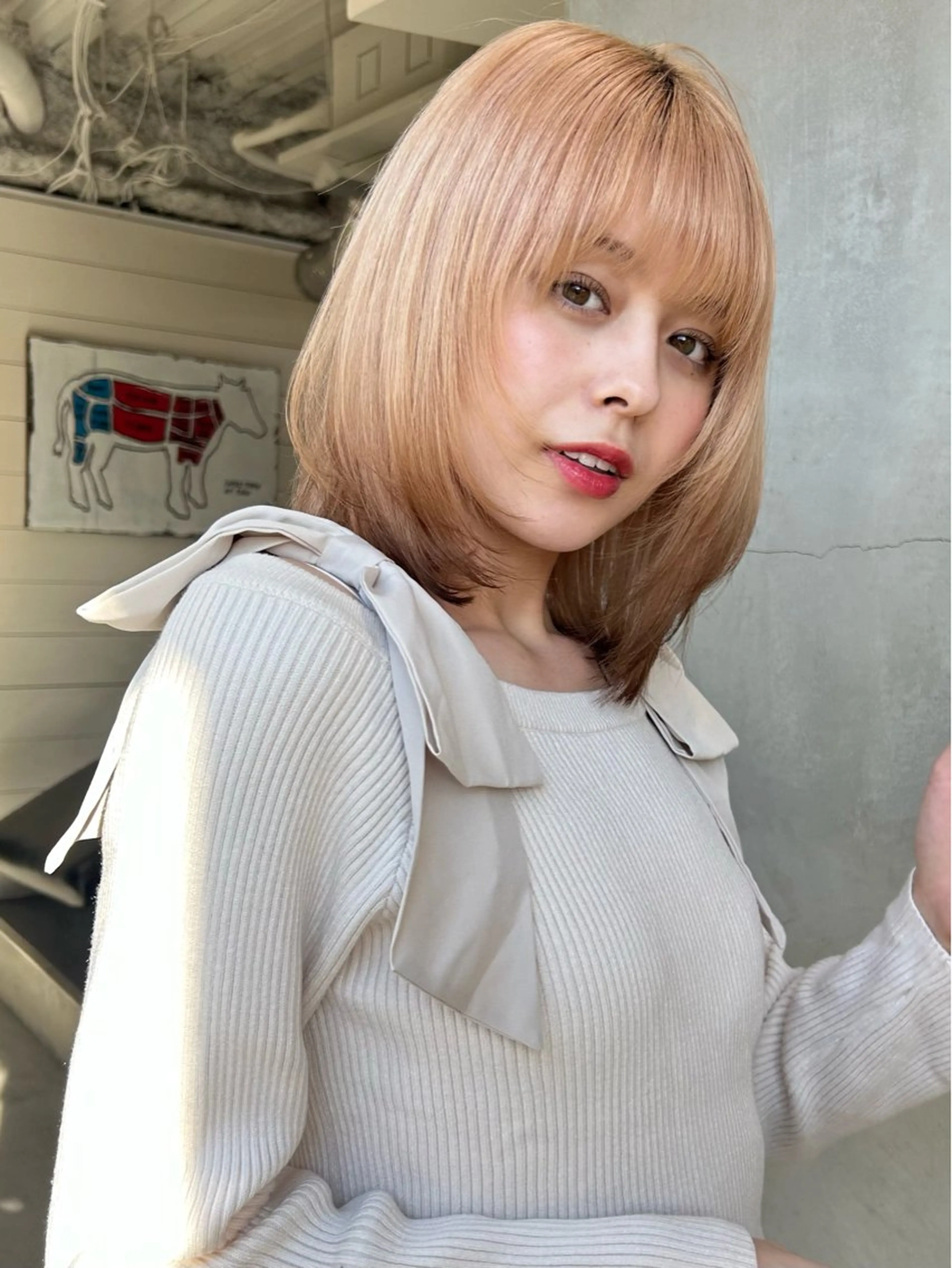 ミディアム カラー メンズ カット ヘアカラー トリートメント 🧸艶々韓国ヘア 🧁mizunaのヘアスタイル