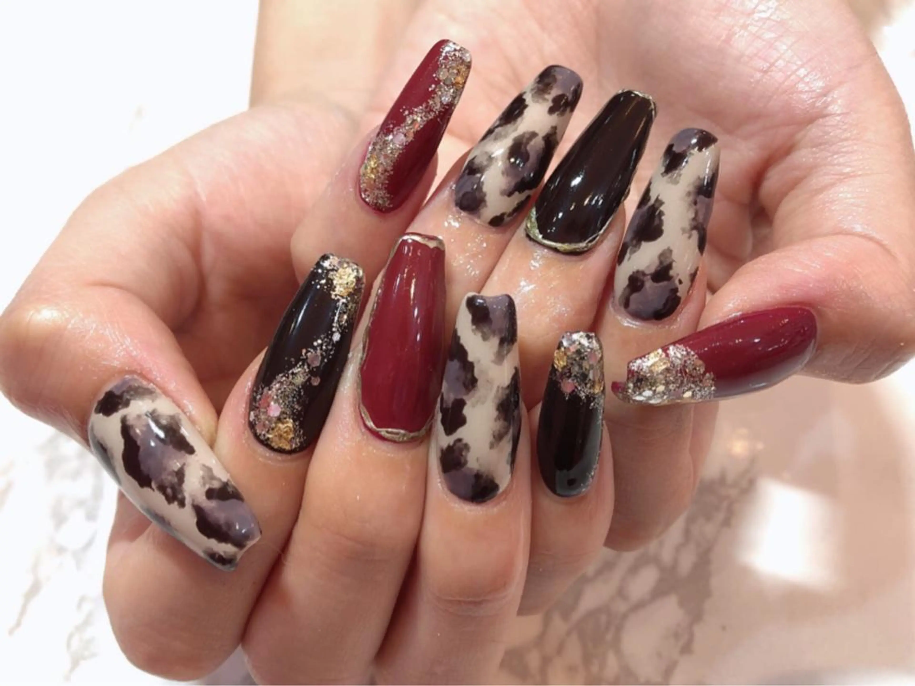 ロング カラー メンズ キッズ ネイル アートネイル ジェルネイル ラメ(グリッター) 持ち込み スカルプネイル NAILSGOGO shibuyaのネイルデザイン