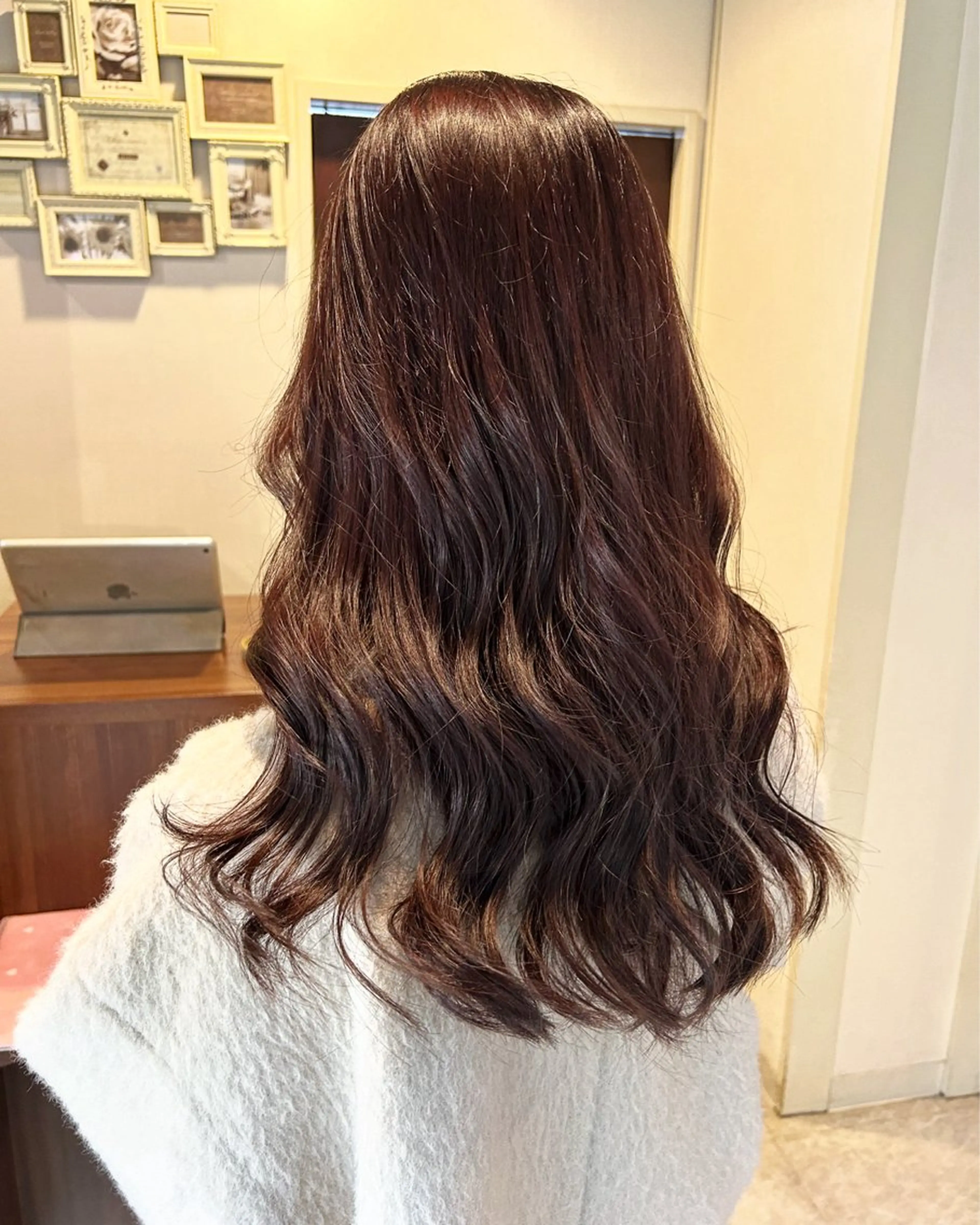 ロング カラー カット ヘアカラー トリートメント 後藤紗英/髪質改善 /オリーブベージュのヘアスタイル