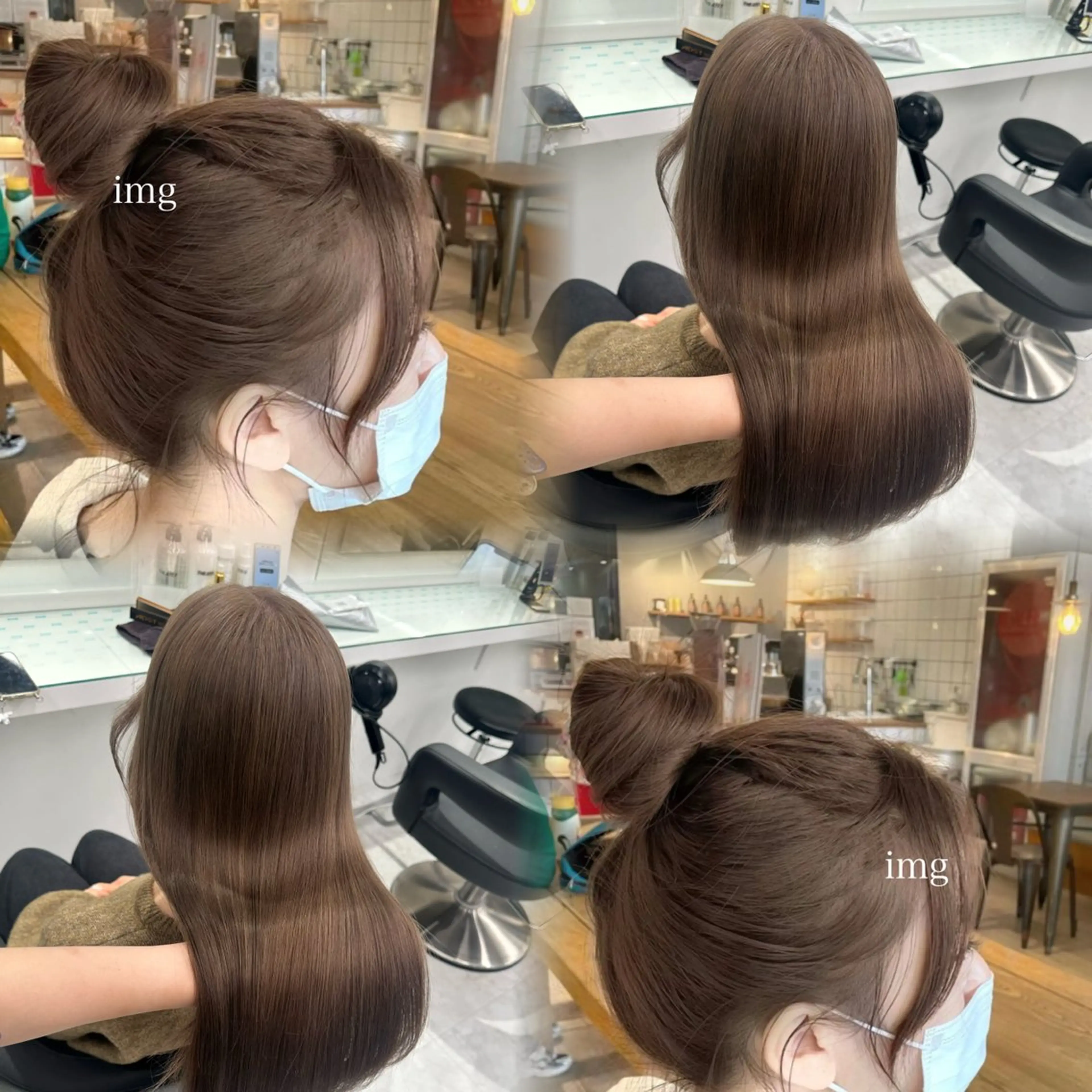 カラー マンツーマン/原宿/ 透明感カラー⭐️のヘアスタイル