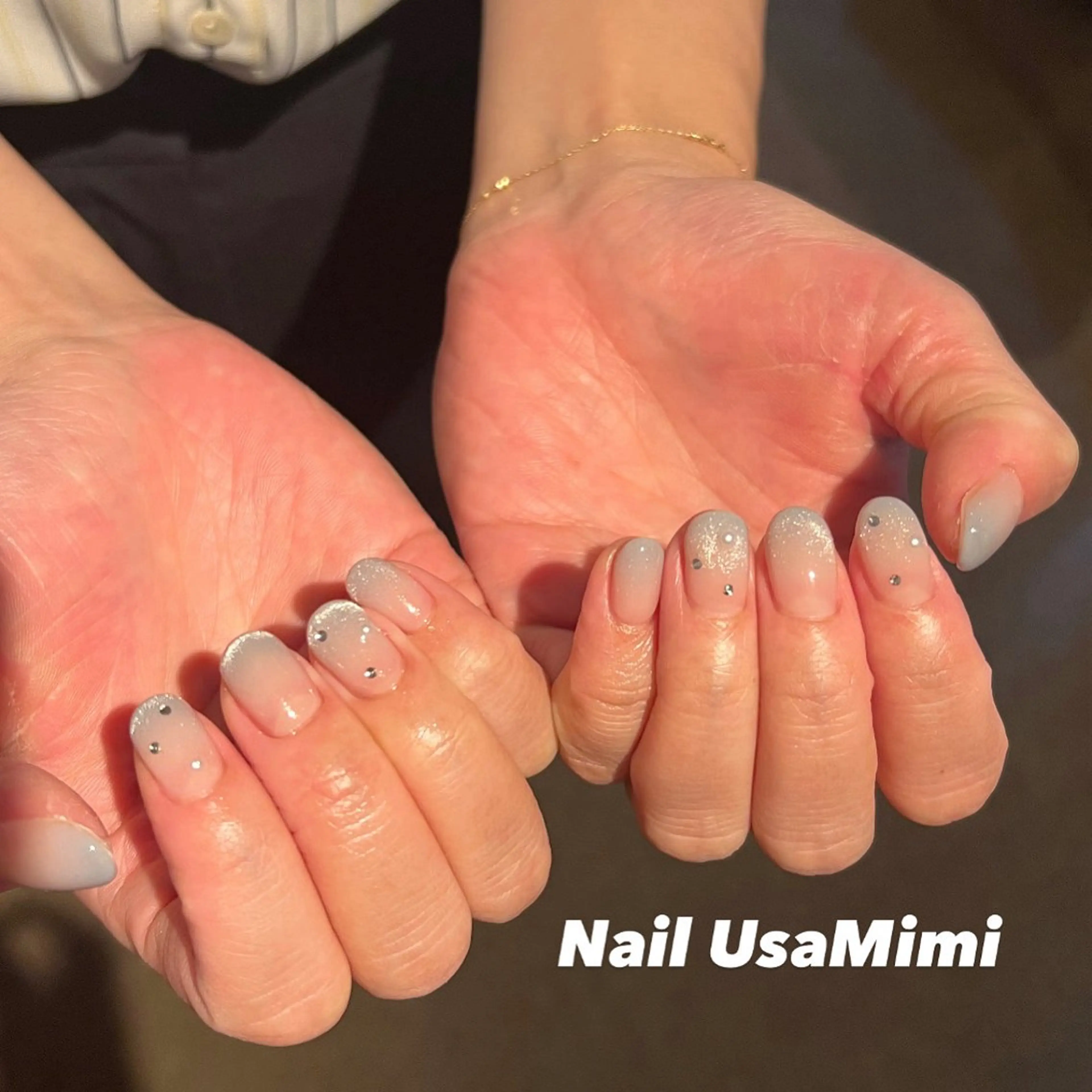 ネイル アートネイル オーロラネイル チークネイル フレンチネイル ジェルネイル ハンドネイル 本町NailUsa Mimi RIKOのネイルデザイン