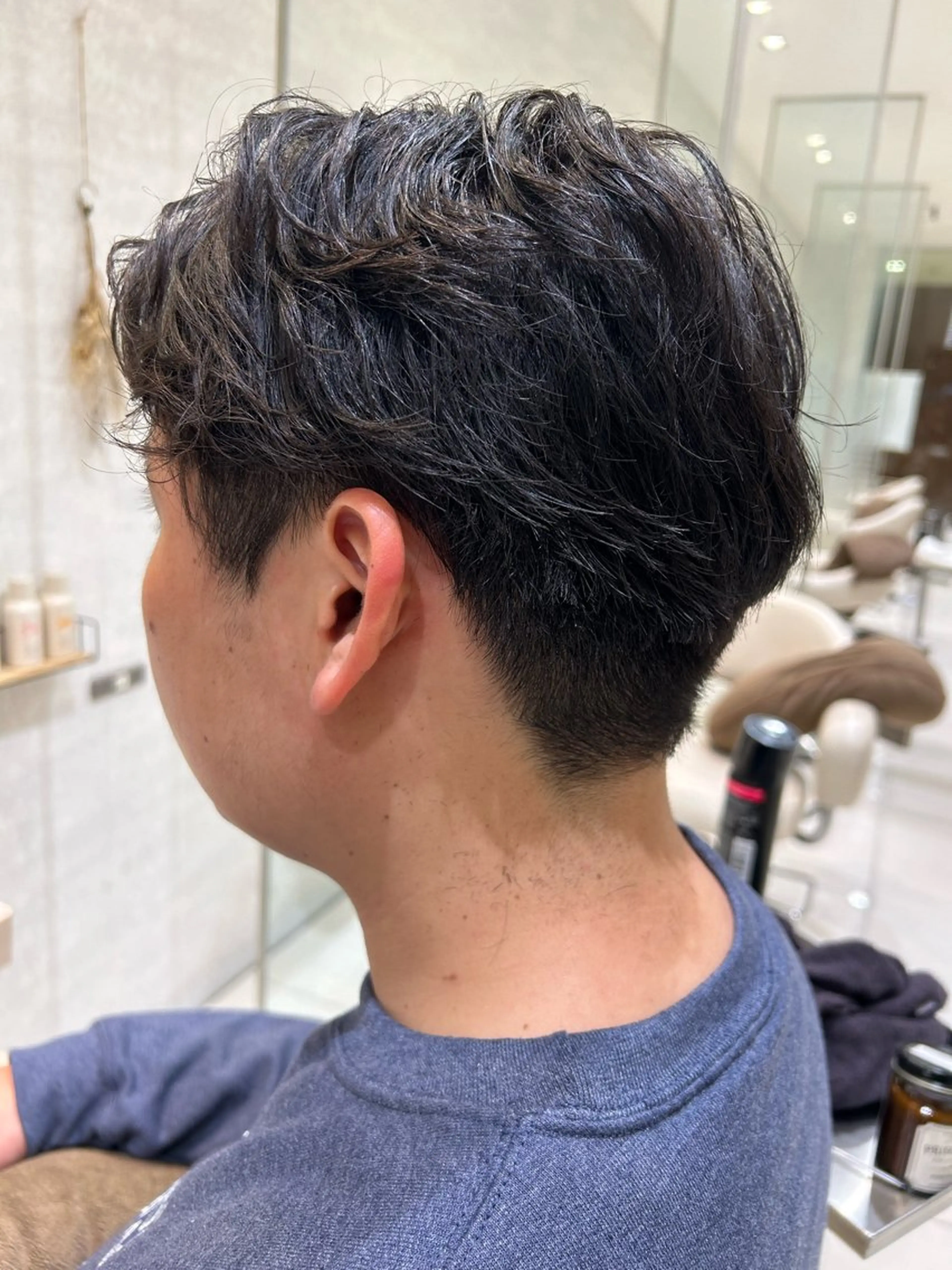 メンズ センターパート 刈り上げ カット メンズカット/パ ーマ/スズキショウタのヘアスタイル