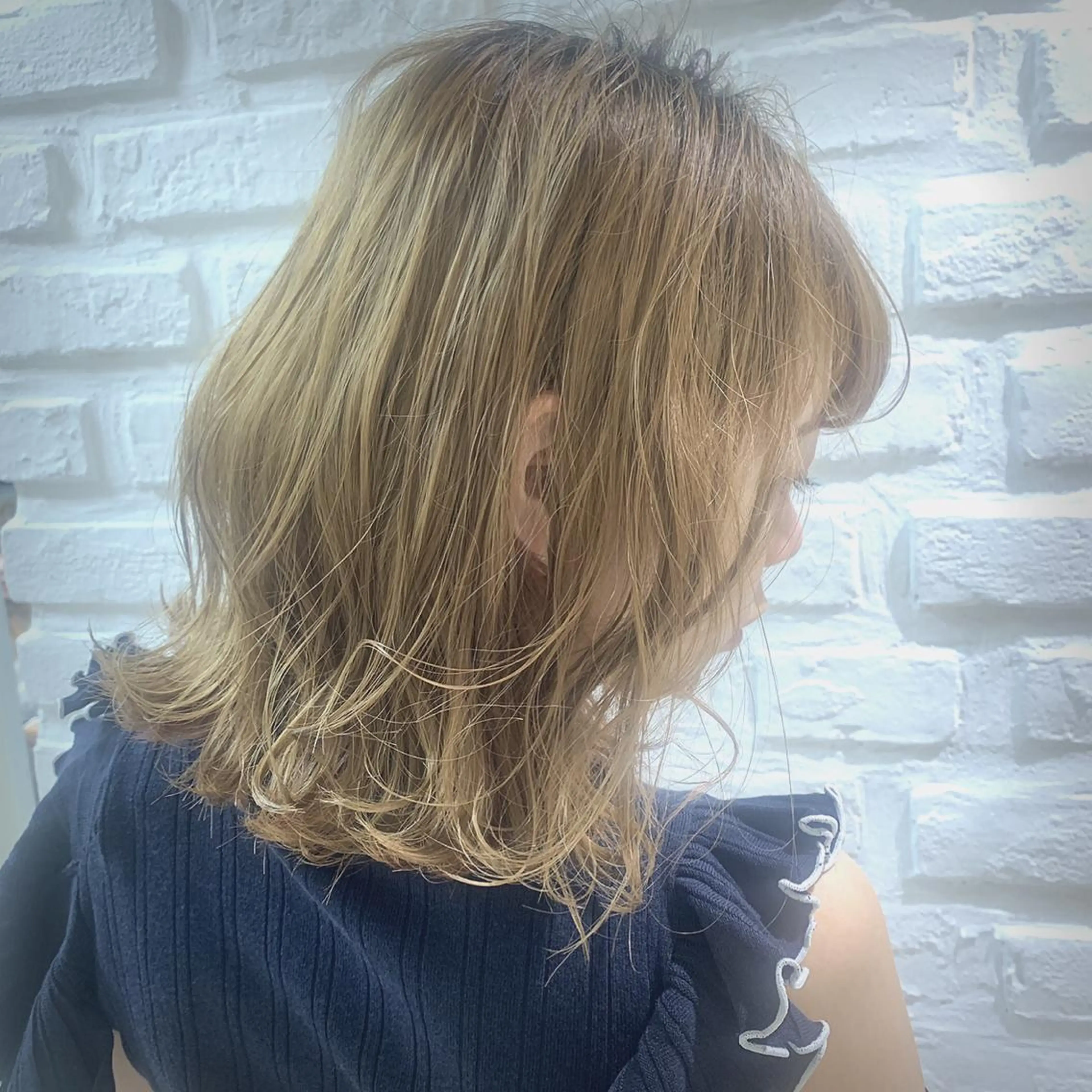 ミディアム 【デザインカラー】 粥川佳日望のヘアスタイル