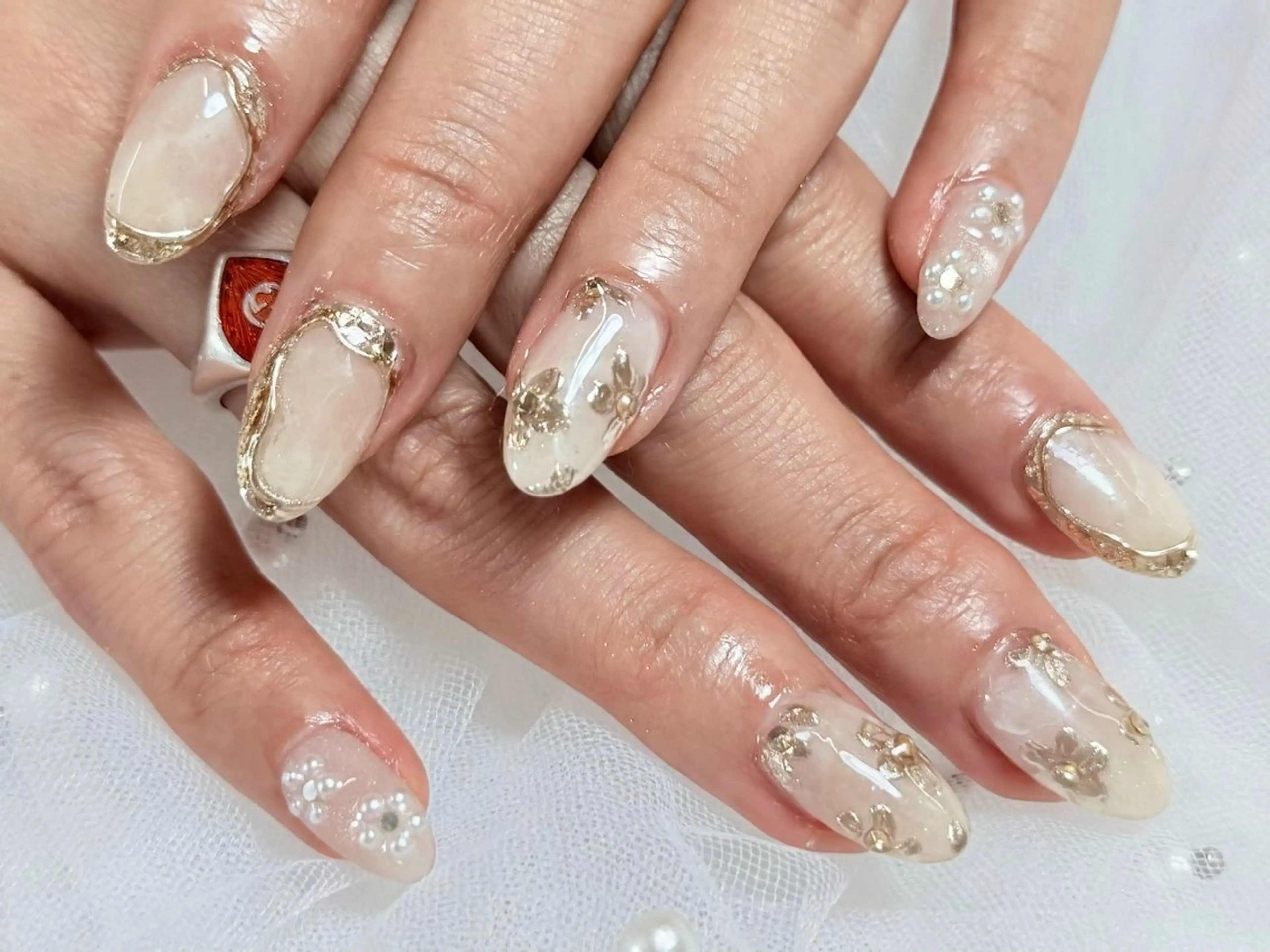 ネイル チークネイル フットネイル フレンチネイル ジェルネイル ガーリー ハンドネイル Liora ネイルサロン所属・Liora nail salonのネイルデザイン