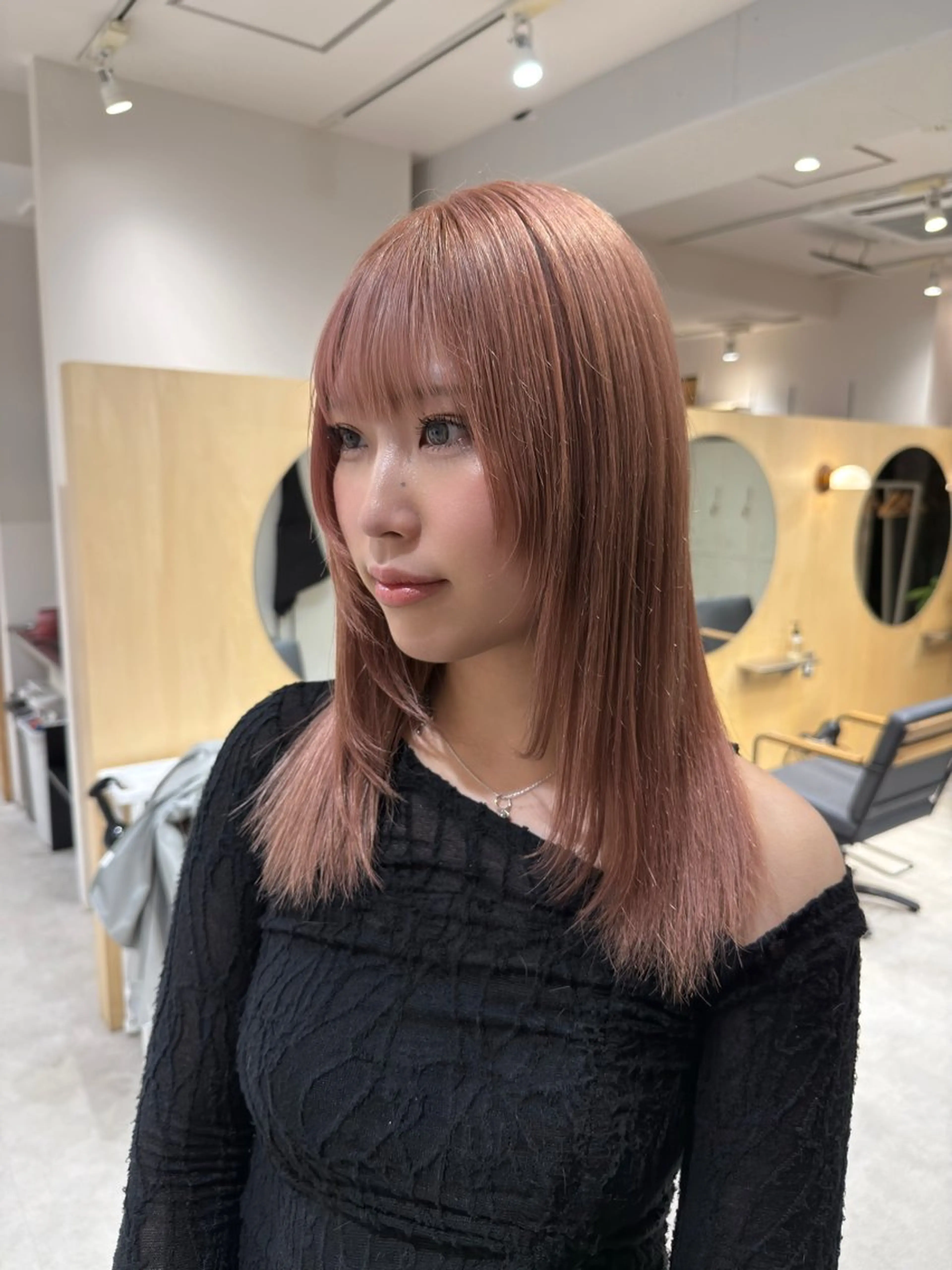 セミロング カラー Stam所属・パーマ/ボブ /ブリーチ チヒロのヘアスタイル