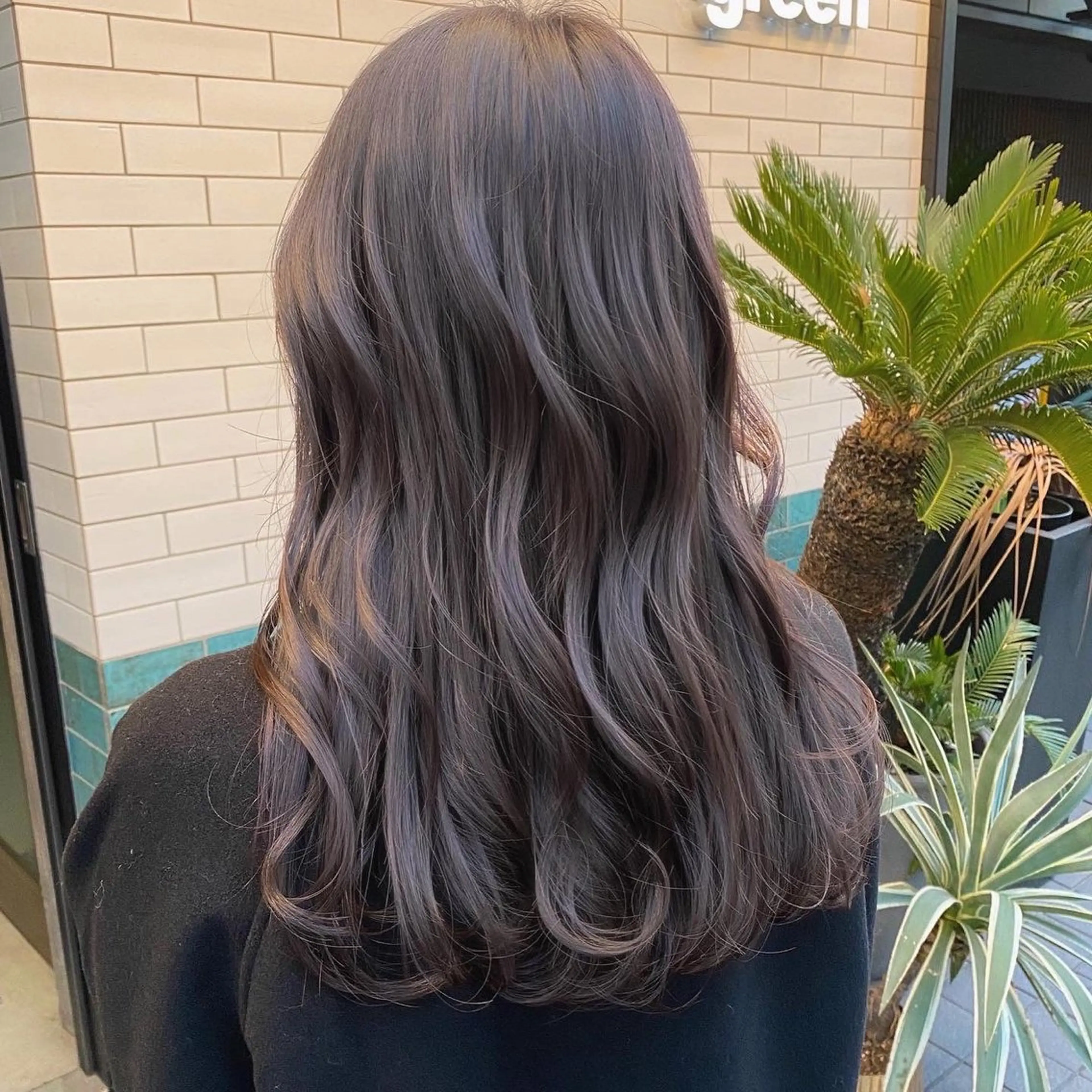 セミロング カラー ブリーチ ブラウンカラー ココアブラウン ダブルカラー ブリーチなしカラー カット ヘアカラー ブリーチなしダブル カラー🧸🐺陽介のヘアスタイル