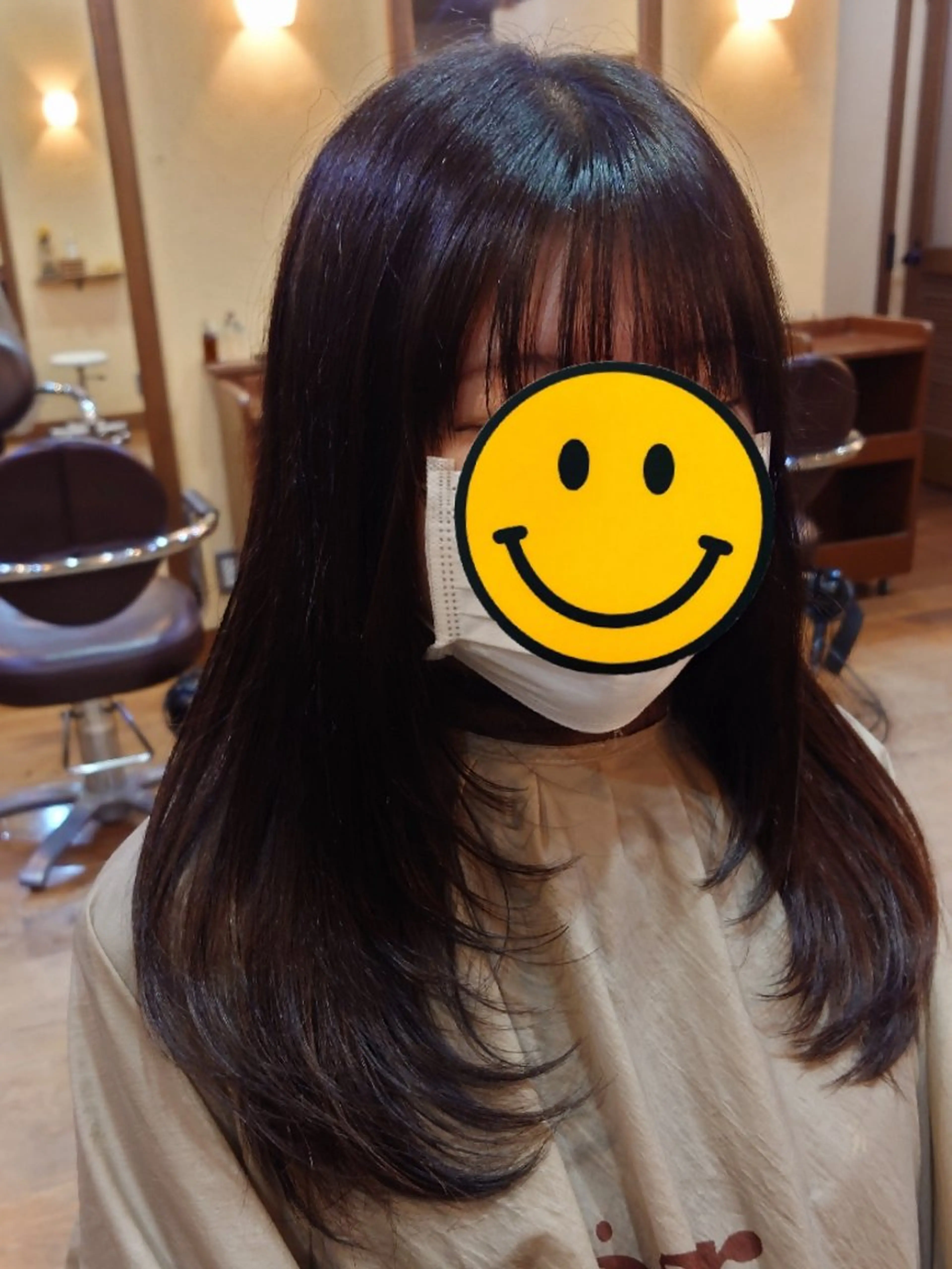 ロング 顔周りカット レイヤーカット oar西大寺店所属・川又 大輝のヘアスタイル