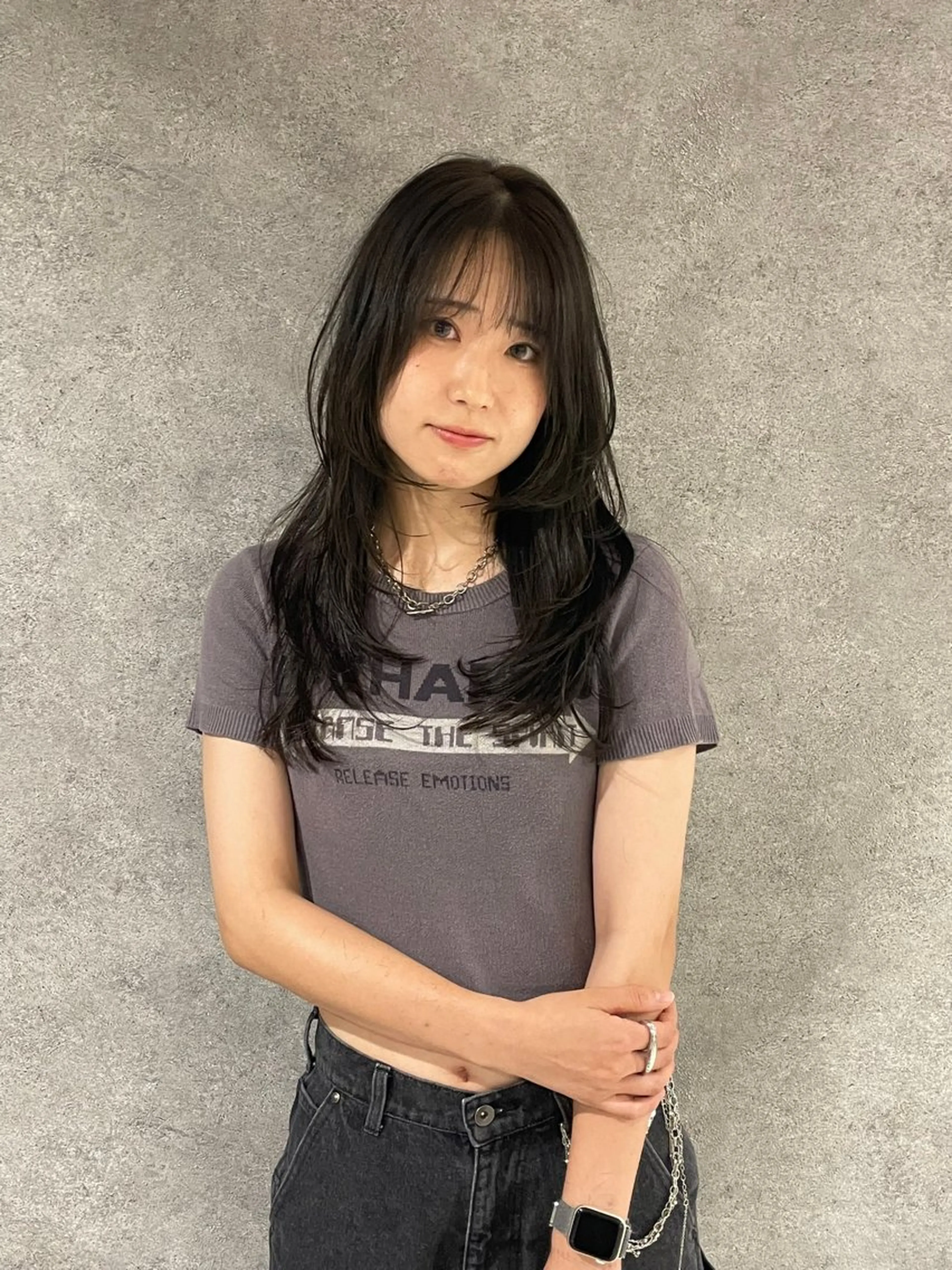 ロング ロングレイヤー 韓国風ヘア レイヤーカット ロング ウルフカット カット ヘアカラー トリートメント レイヤーカット 縮毛矯正◽️河野泰貴のヘアスタイル