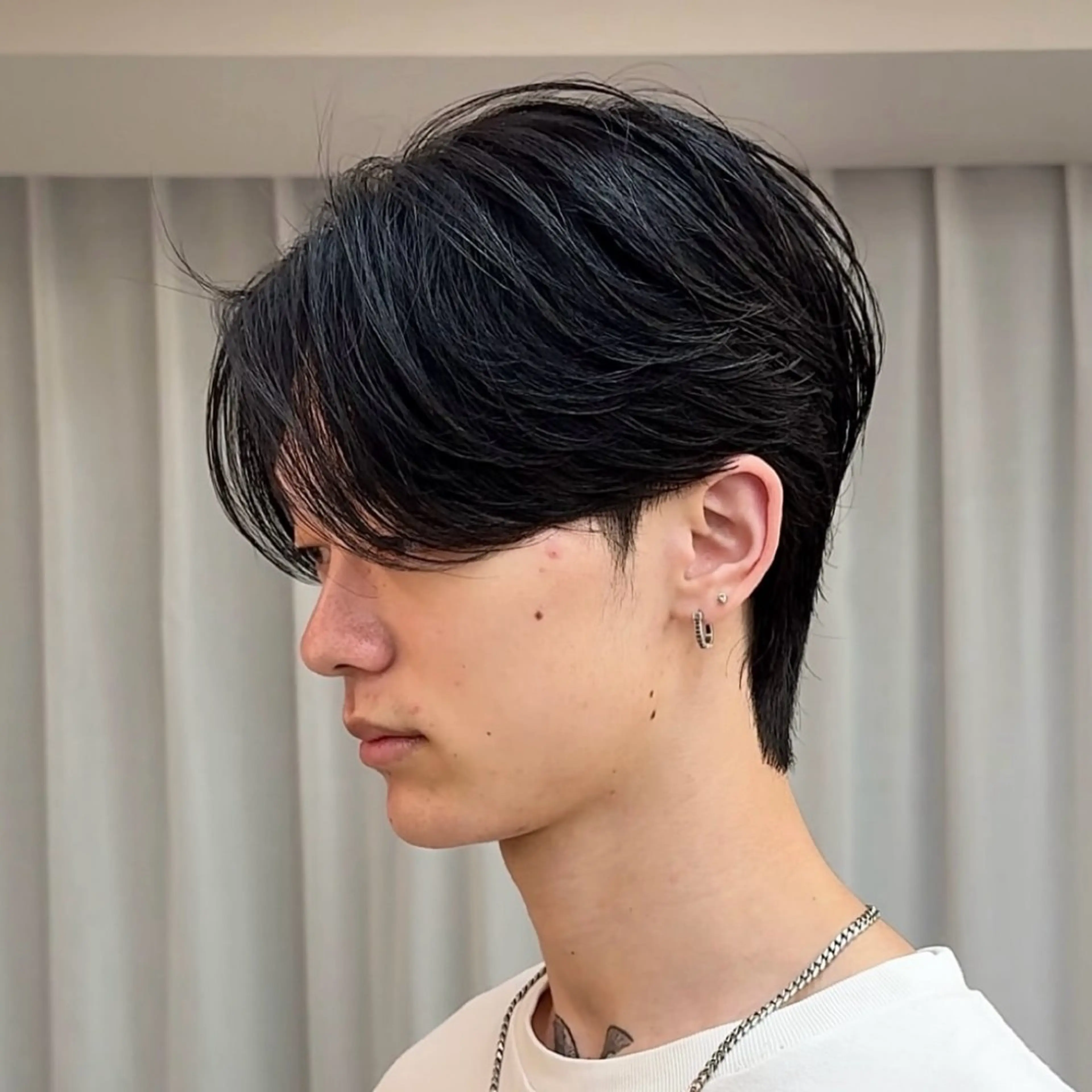 メンズ センターパート 佐藤 空のヘアスタイル