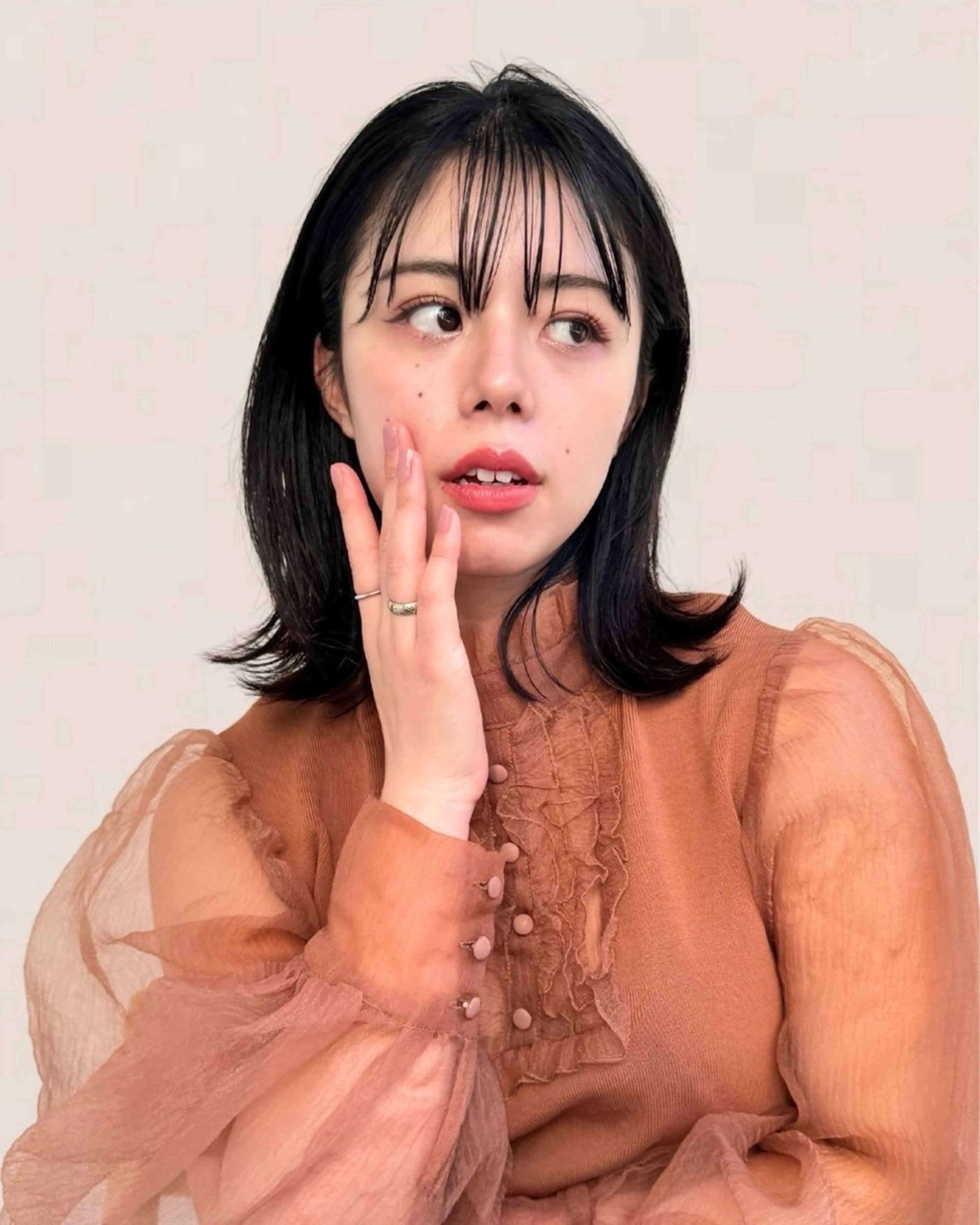 セミロング Joule 建山美友のヘアスタイル