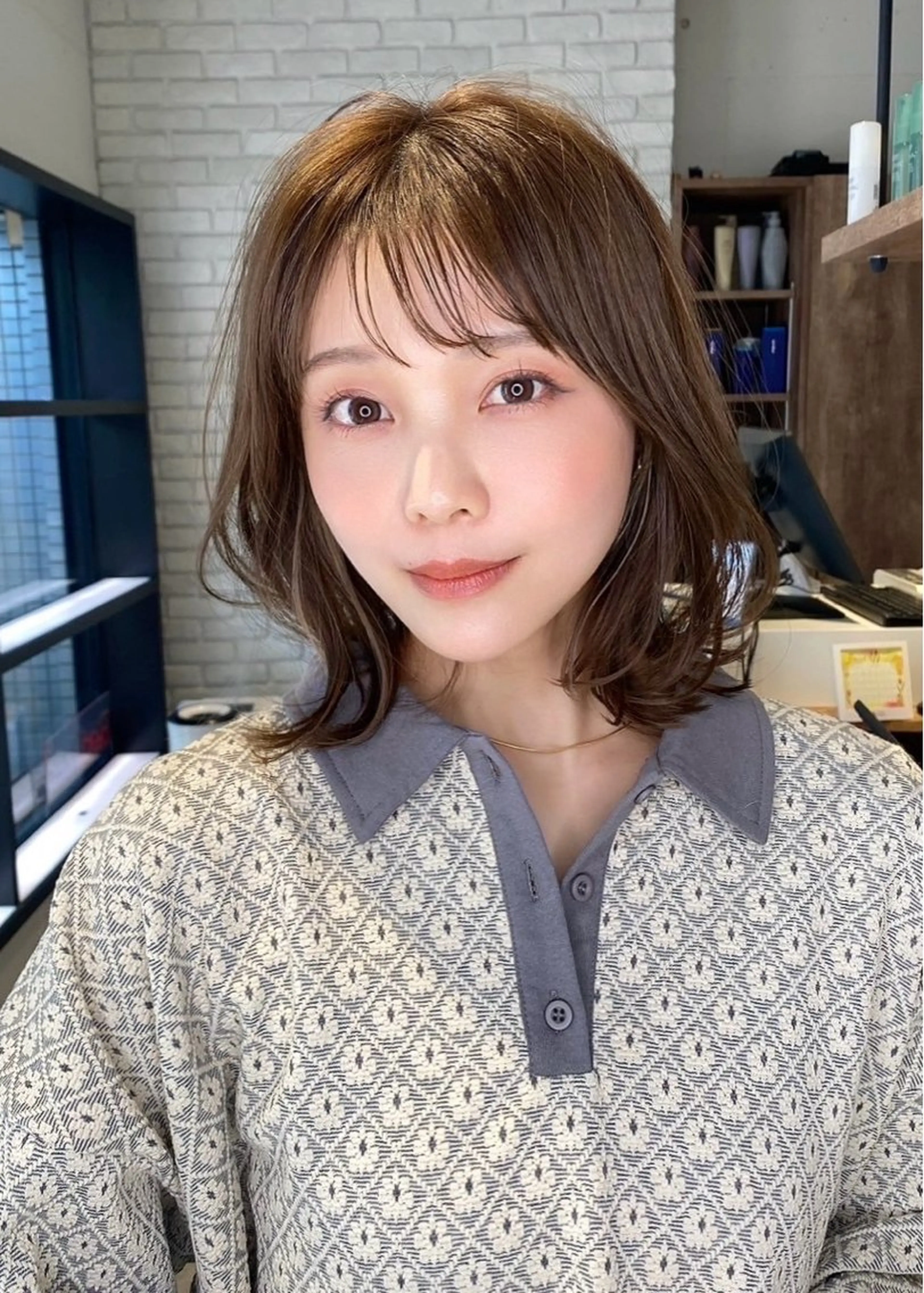 ミディアム [似合う小顔カット] 🪽MUNi恵比寿のヘアスタイル