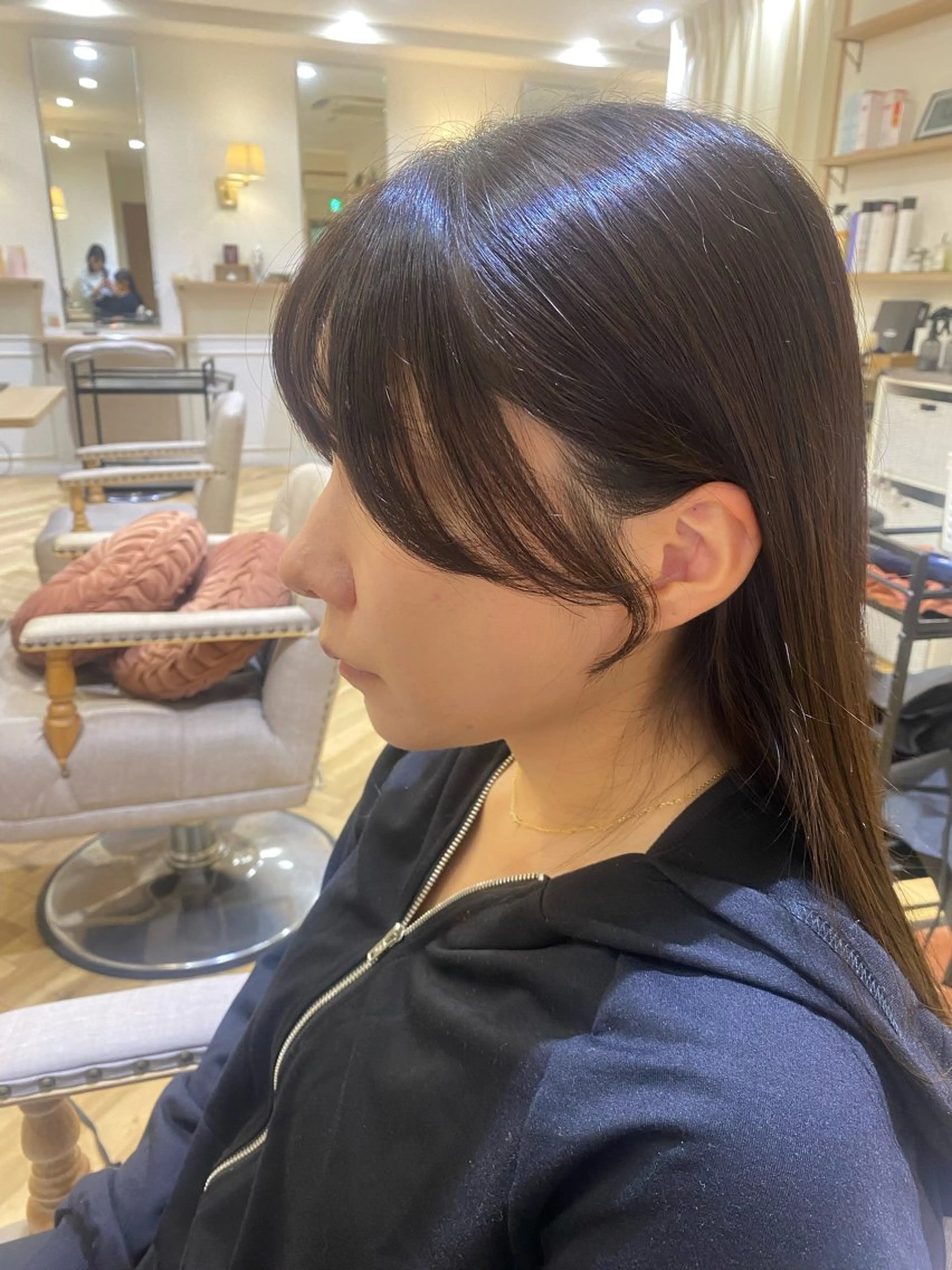 ロング 顔まわりレイヤー 顔周りカット レイヤーカット 韓国ヘア・カラー 🩵SHIZUKUのヘアスタイル