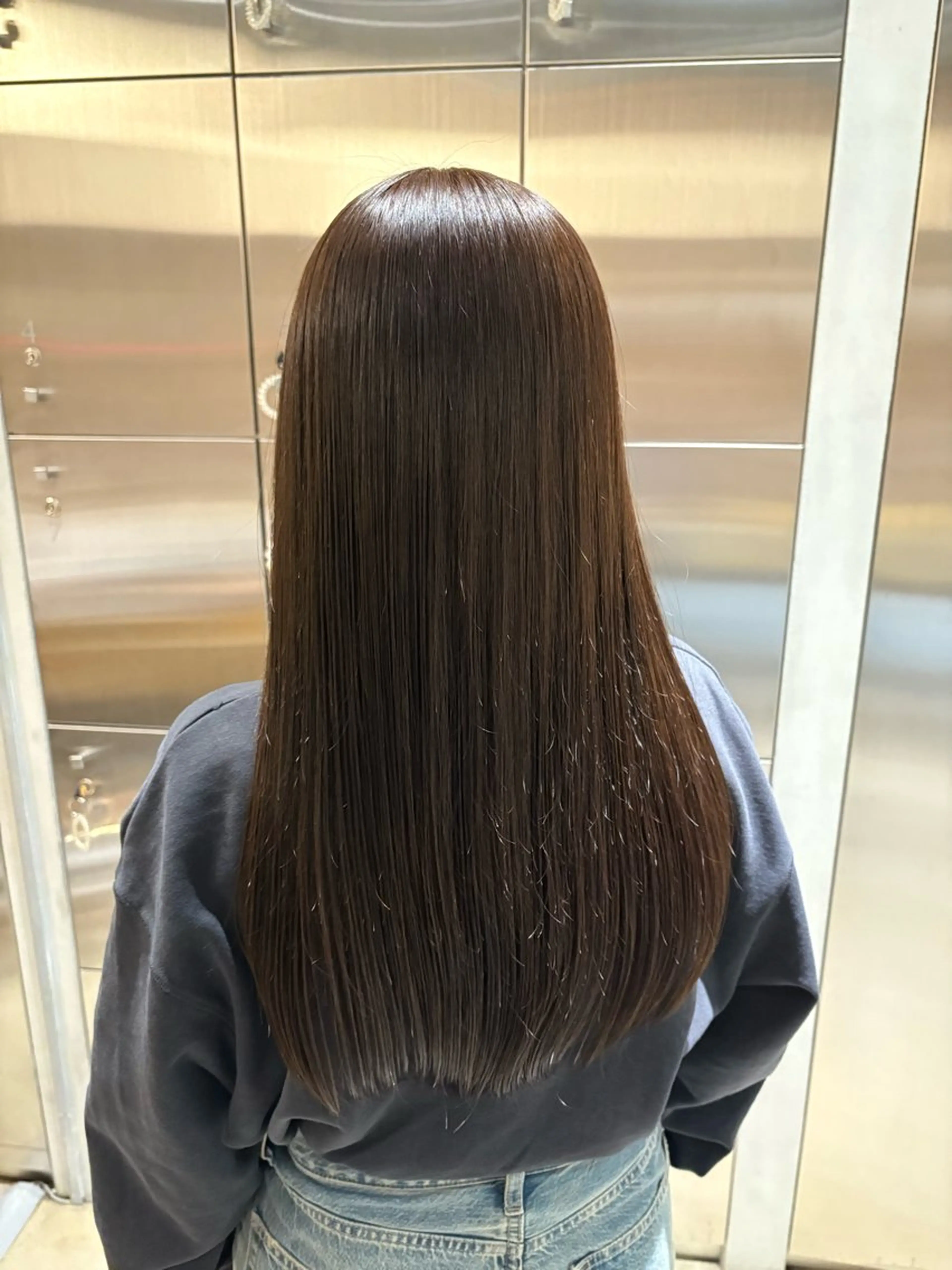 ロング カラー ブラウンカラー オリーブブラウン オレンジ 樋口 花穂のヘアスタイル