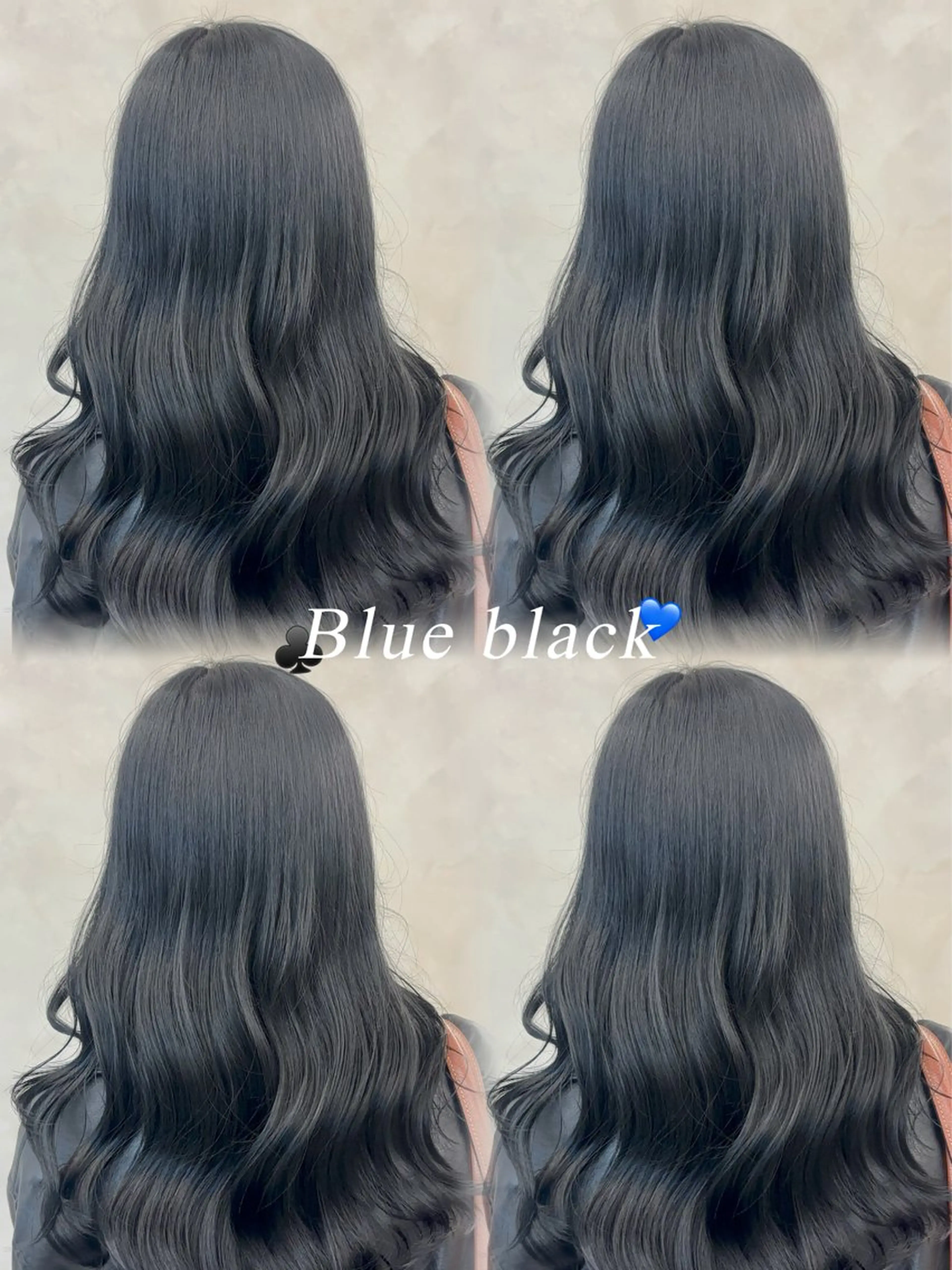 ロング カラー 黒髪 ブルーカラー ブルーブラック イルミナカラー ヘアカラー 暖色/髪質改善/ ツヤ髪🎀本田愛来のヘアスタイル