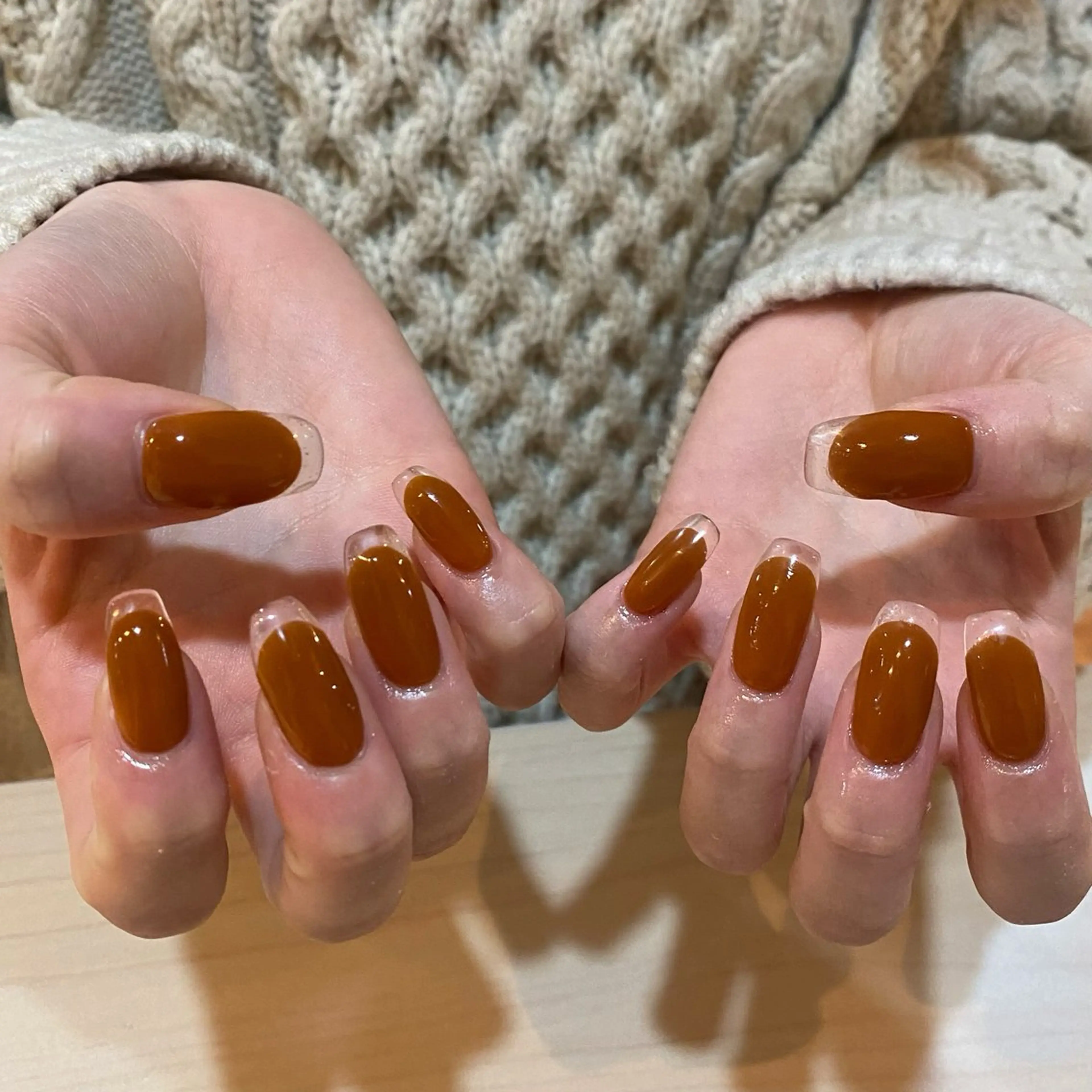 ネイル クリアネイル フレンチネイル ワンカラーネイル ハンドネイル to.所属・to nailのネイルデザイン