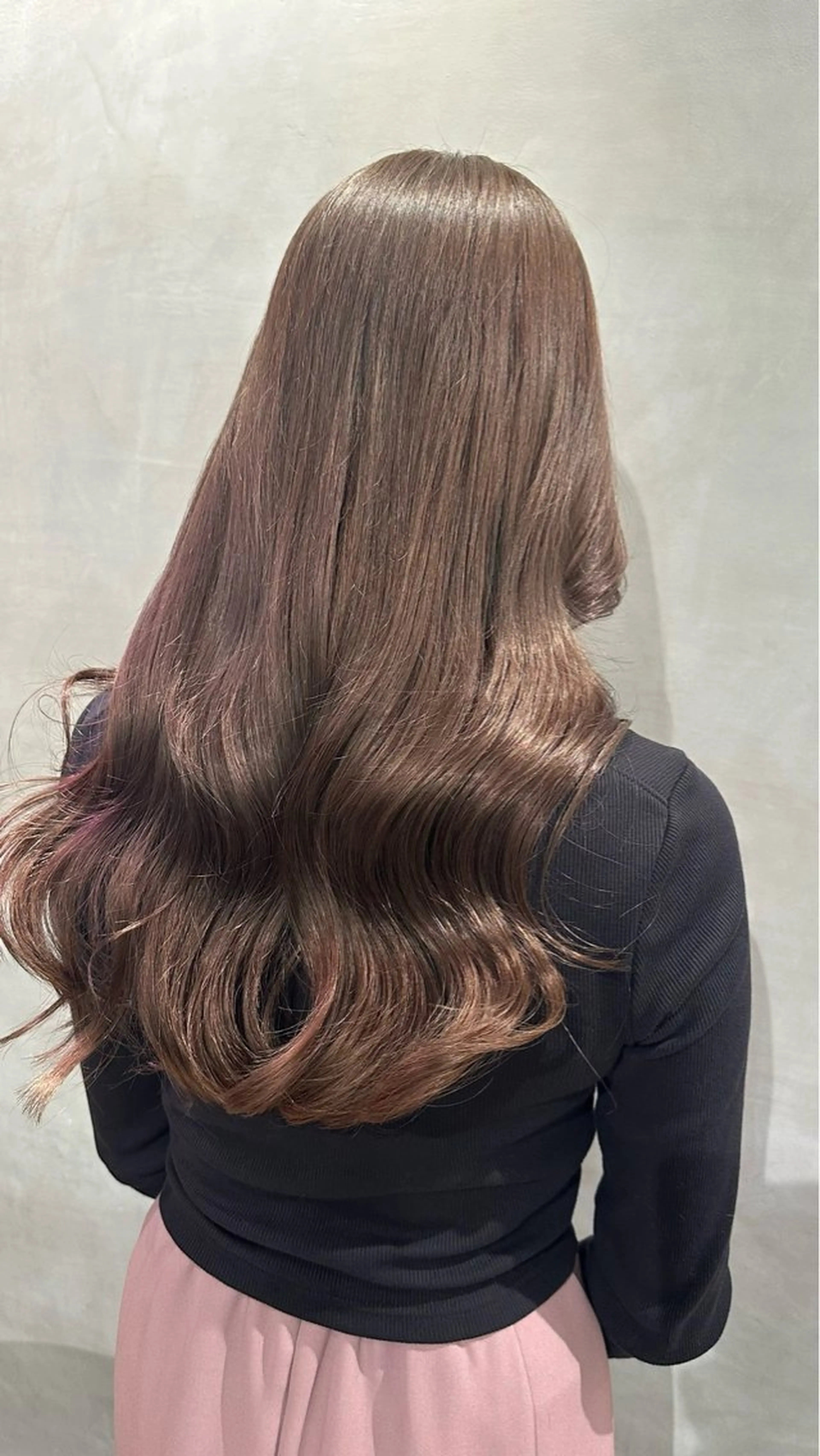 ロング カラー ヘアカラー トリートメント 🤎ハイライト/ 耳ツボジュエリー🤎のヘアスタイル