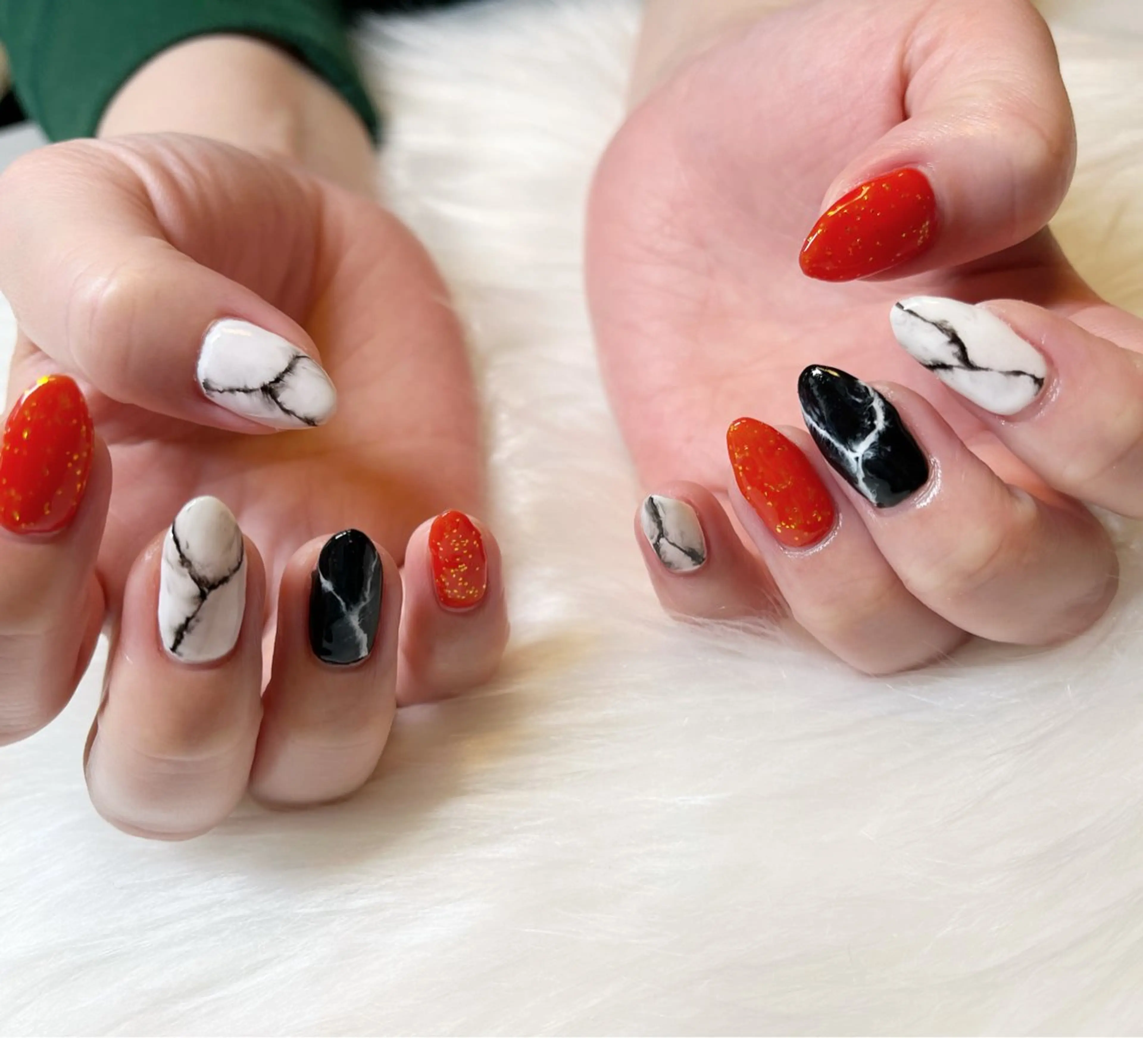 ネイル 大理石ネイル(マーブル) ネイルサロン flatのネイルデザイン