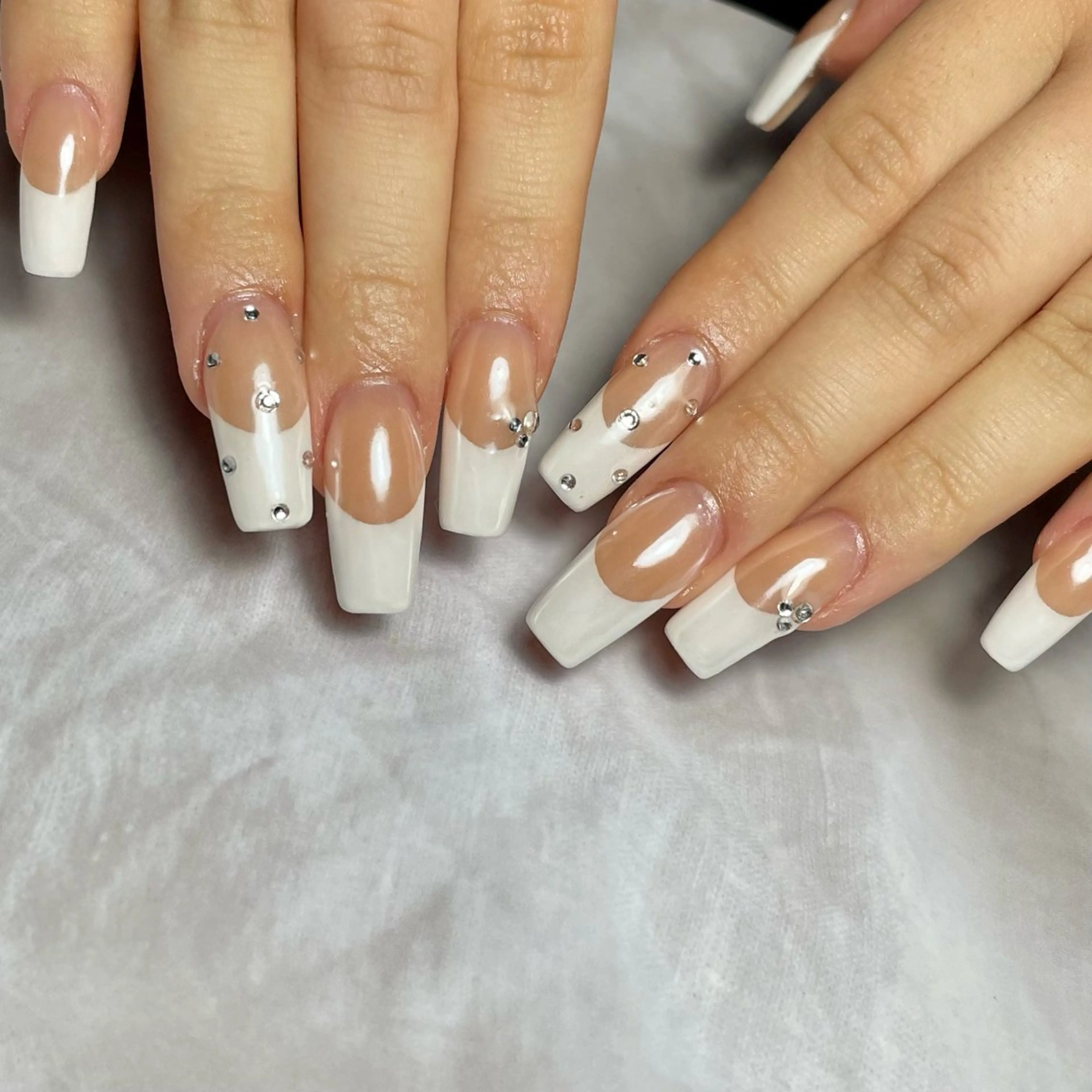 ネイル フレンチネイル ミラーネイル Reflection marikoのネイルデザイン