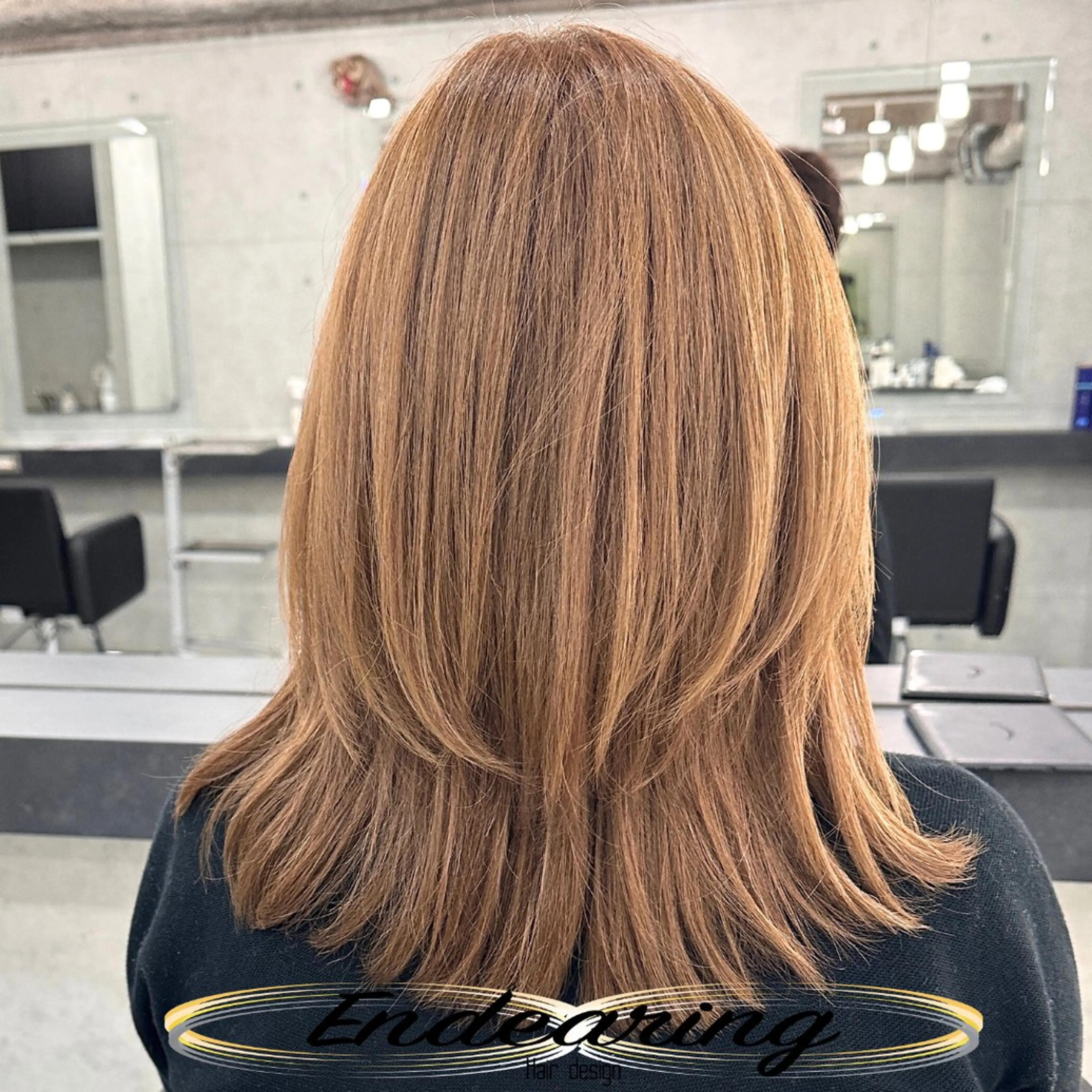 カラー ブリーチ 透明感カラー ブリーチなしカラー カット ヘアカラー Endearing 銀座/レイヤーカットのヘアスタイル