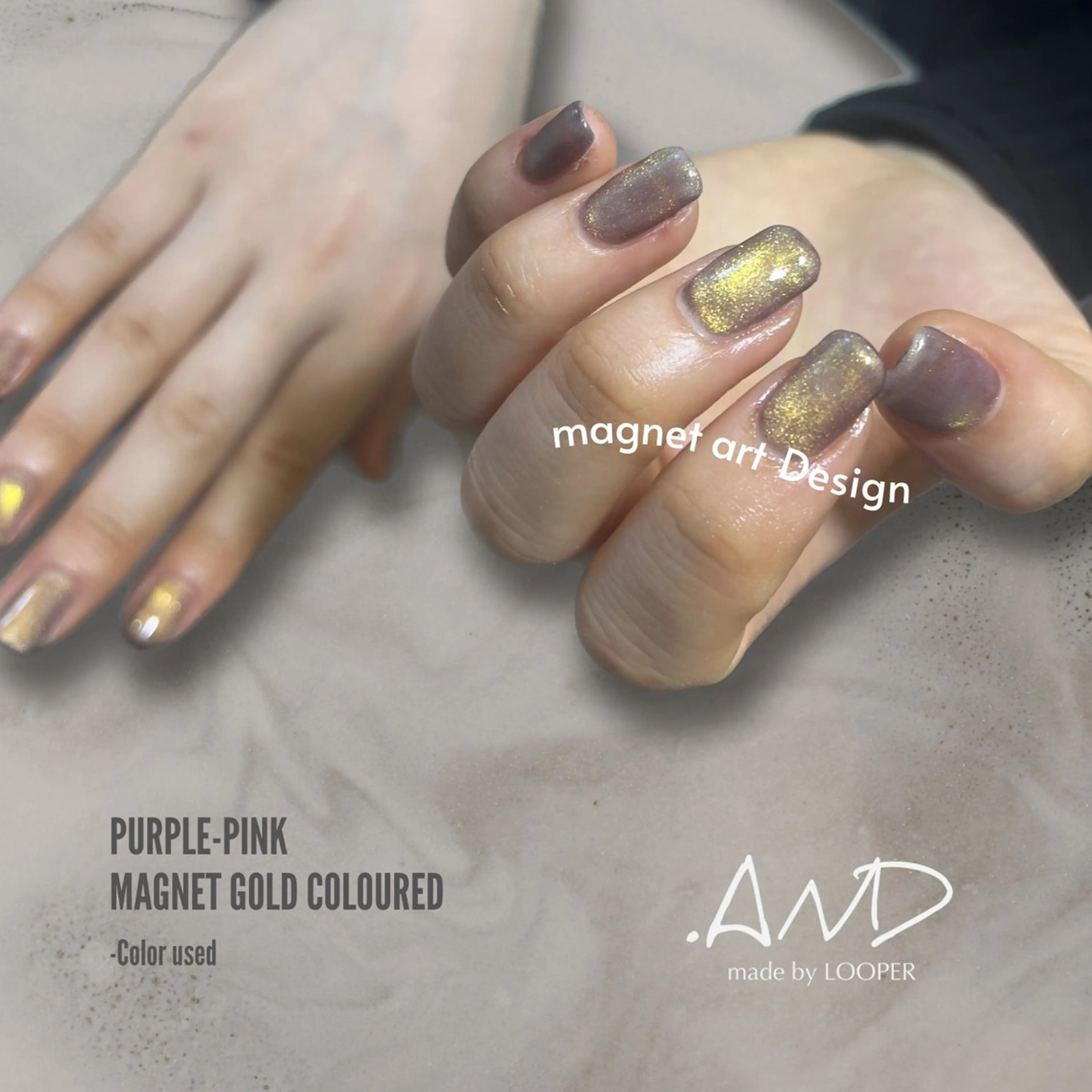 ネイル マグネットネイル ニュアンスネイル LOOPER所属・mzh ...のネイルデザイン