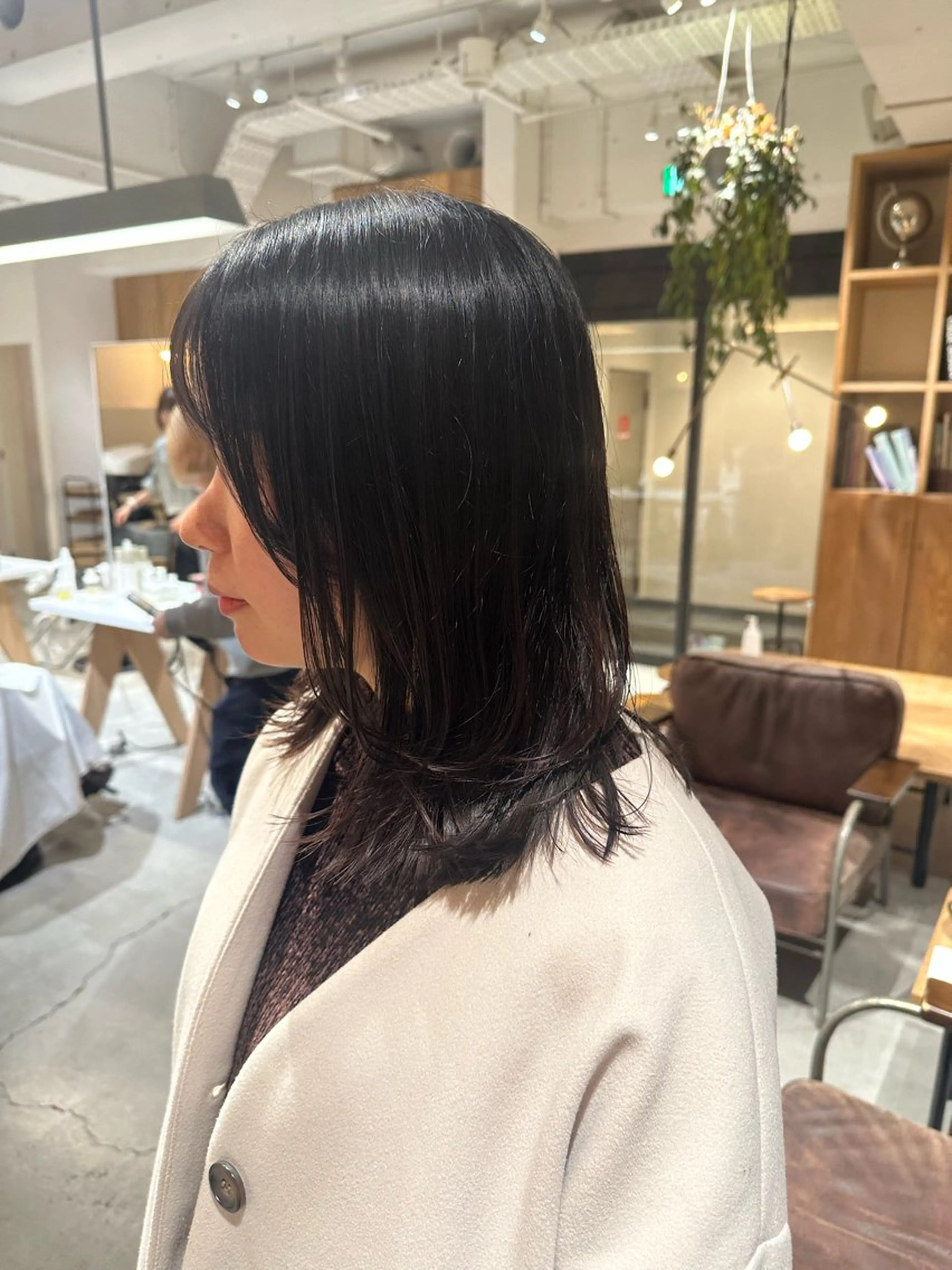 ミディアム くびれヘア レイヤーカット カット パーマ 優依 /カットモデル募集中のヘアスタイル