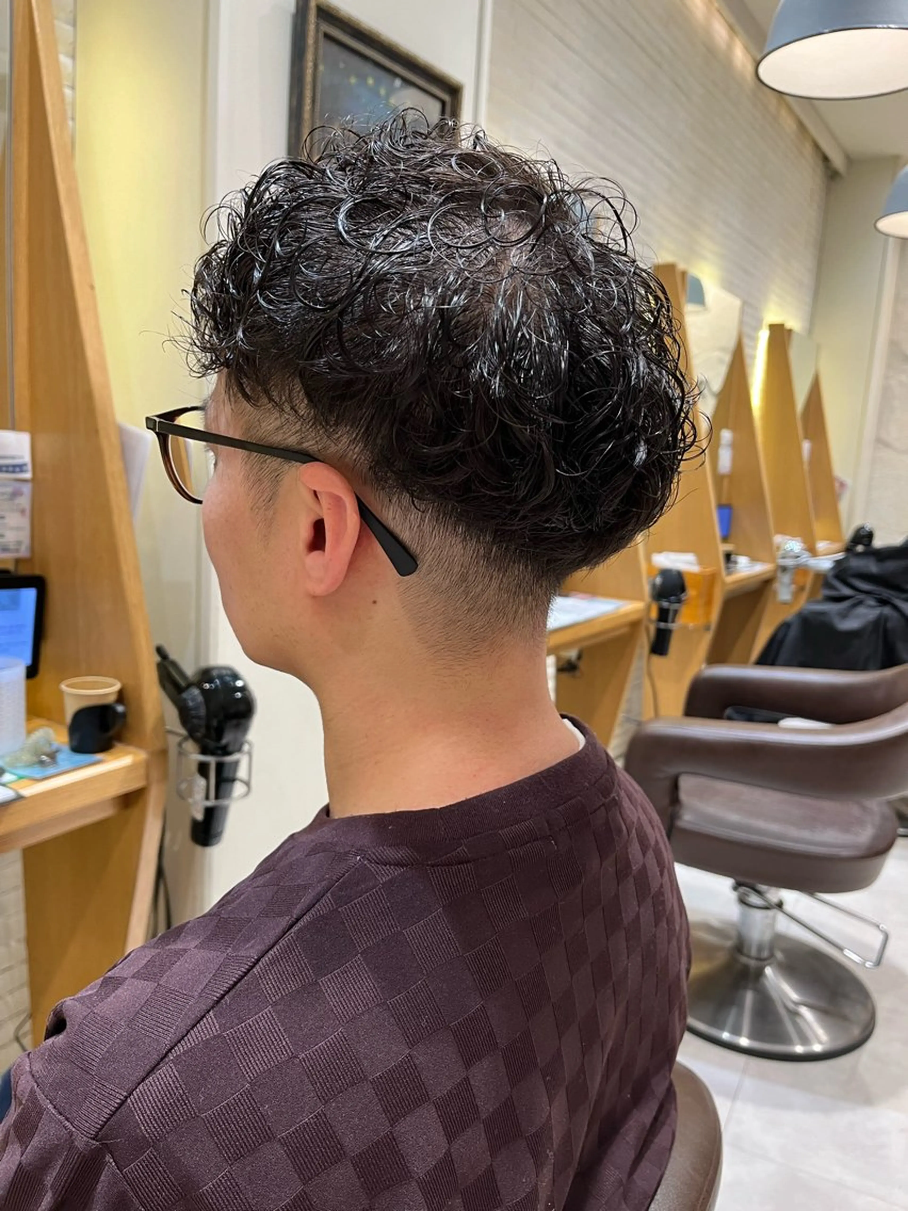 パーマ メンズ カット パーマ 田中 来夢のヘアスタイル