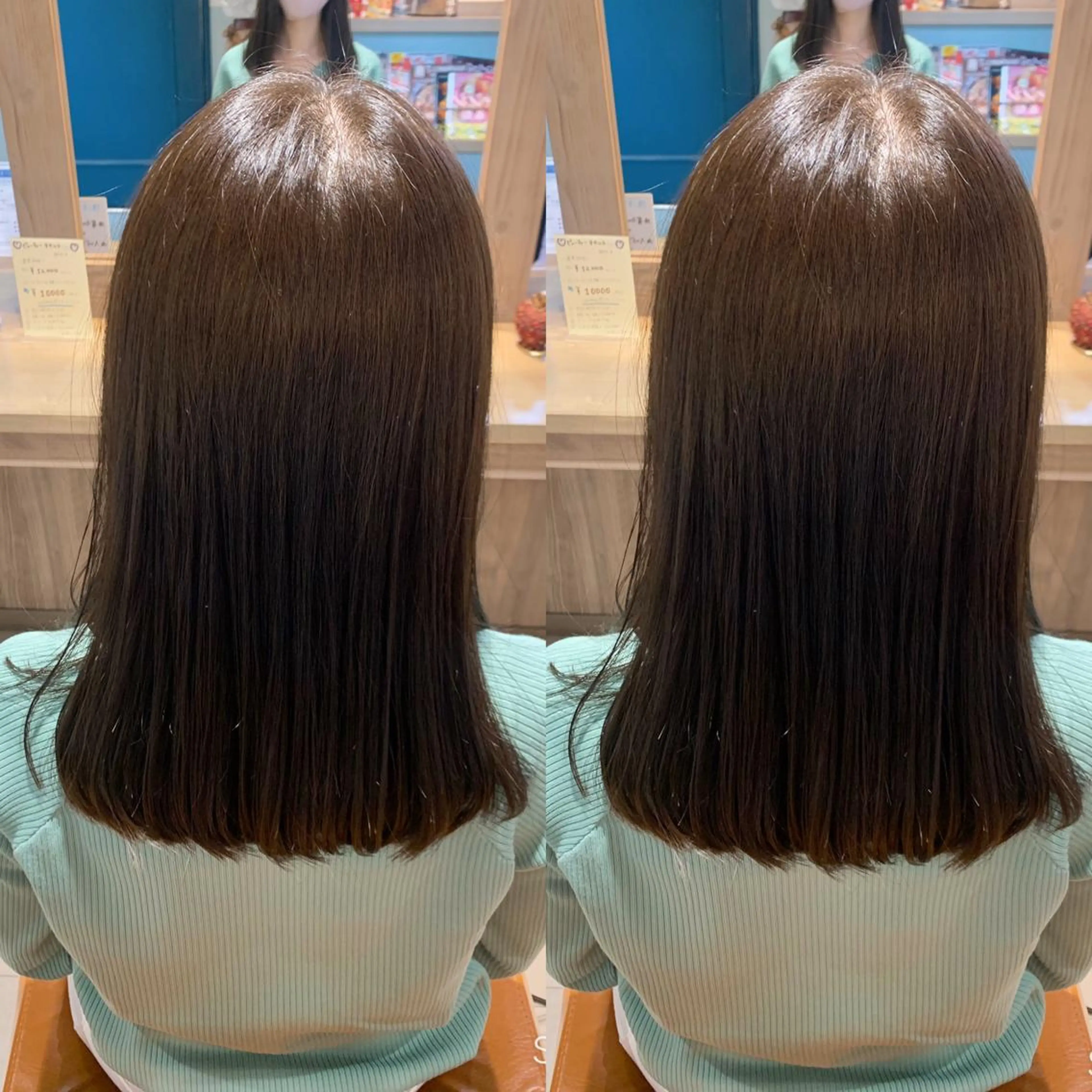 ミディアム カラー ベージュカラー オリーブベージュ 韓国🇰🇷 ✂︎hair 内田愛のヘアスタイル