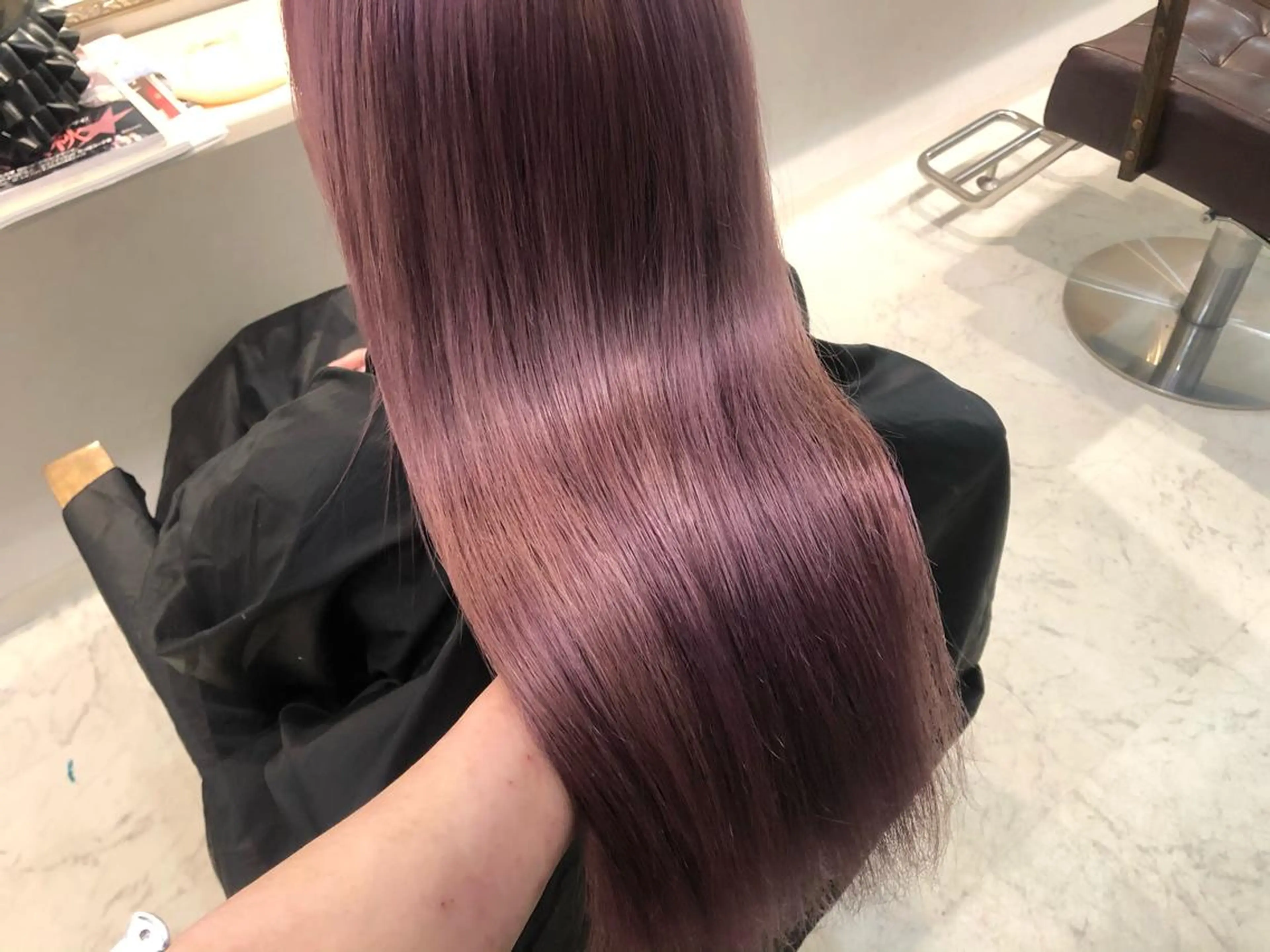 ロング カラー ブリーチ ラベンダーカラー ピンクカラー ピンクラベンダー 🤍中野 レオ🤍のヘアスタイル