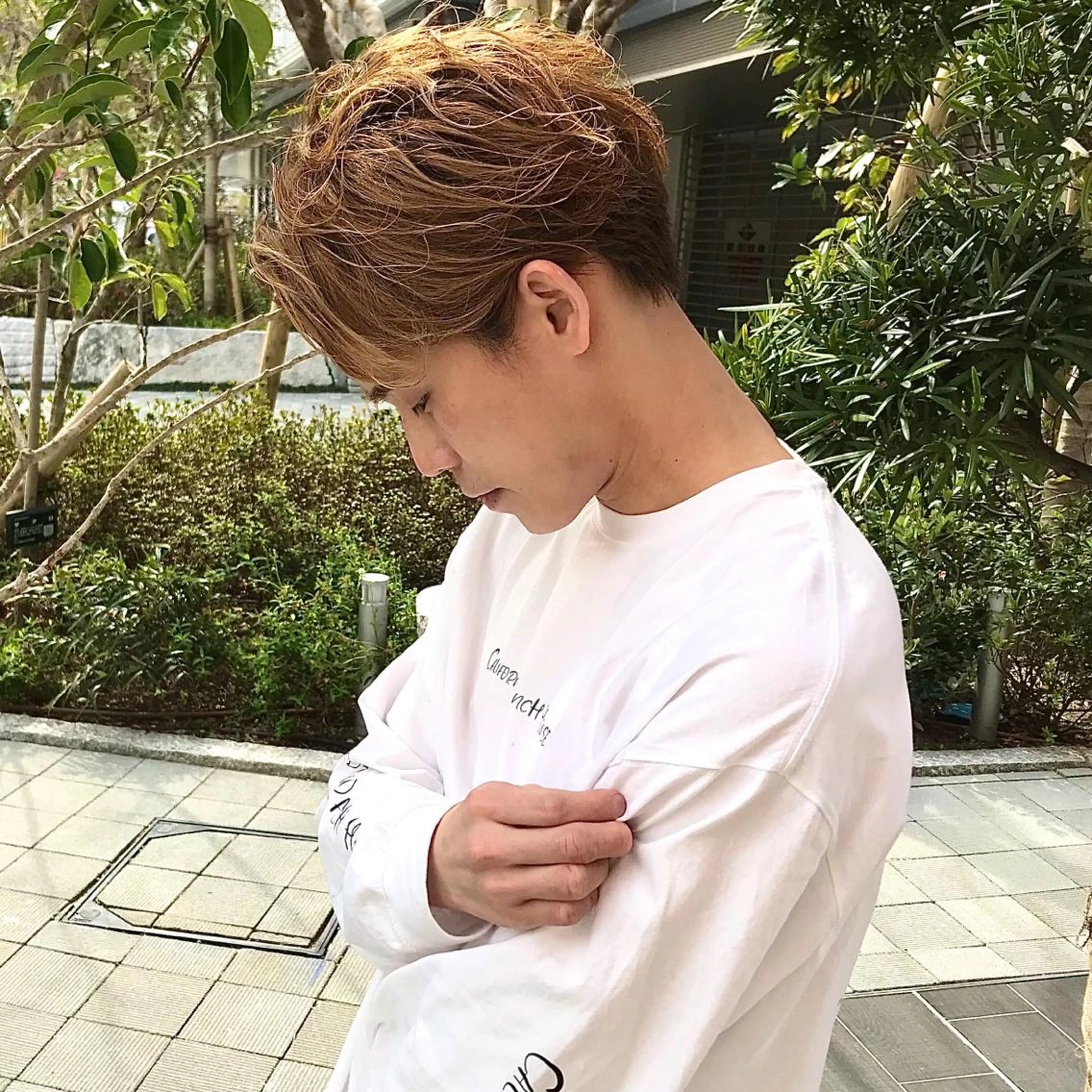 ショート カラー メンズ カット パーマ 松田 卓也のヘアスタイル