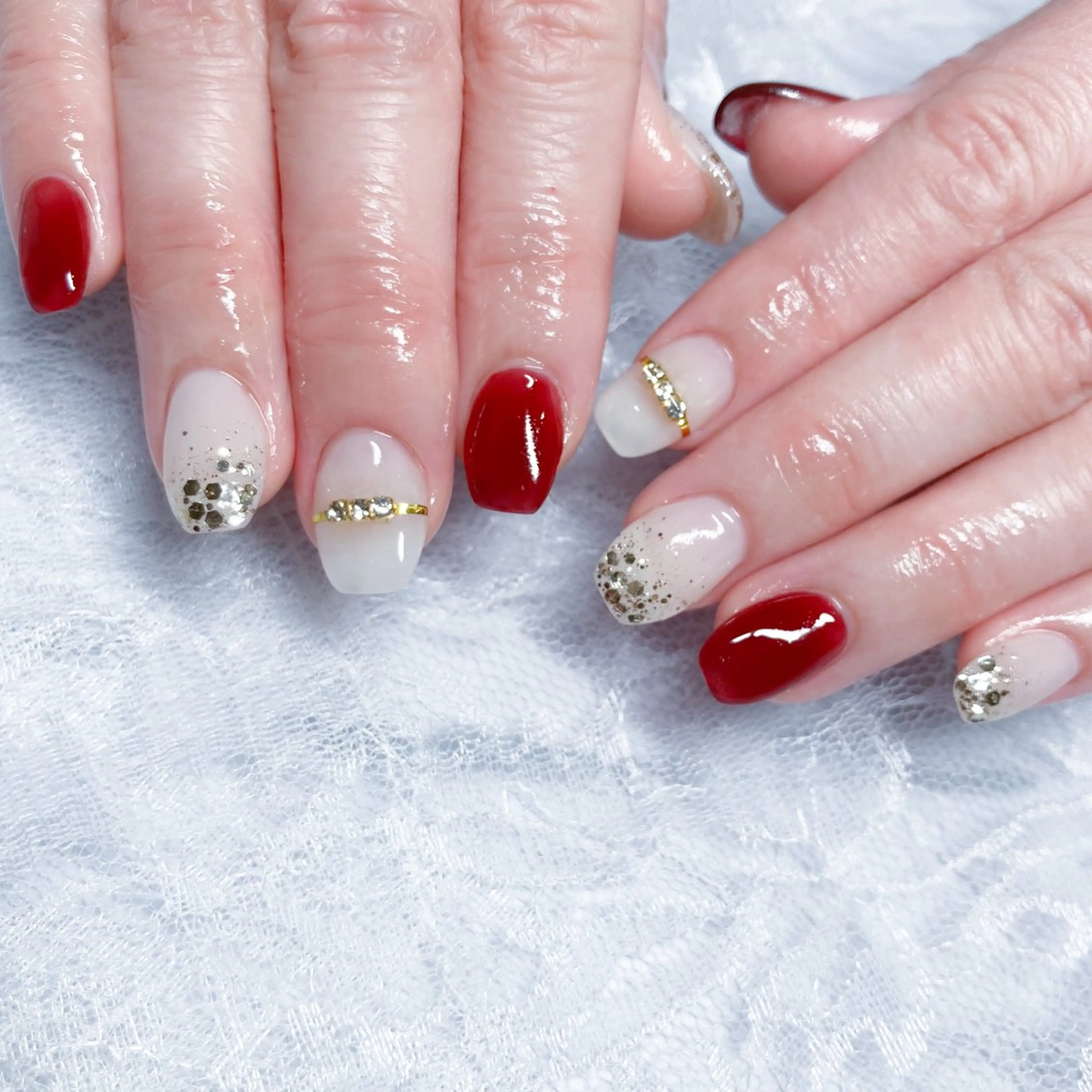 ネイル 成人式 ラメ(グリッター) 持ち込み ワンカラーネイル シンプルネイル ハンドネイル Terrace＋所属・Terrace＋ Nailのネイルデザイン