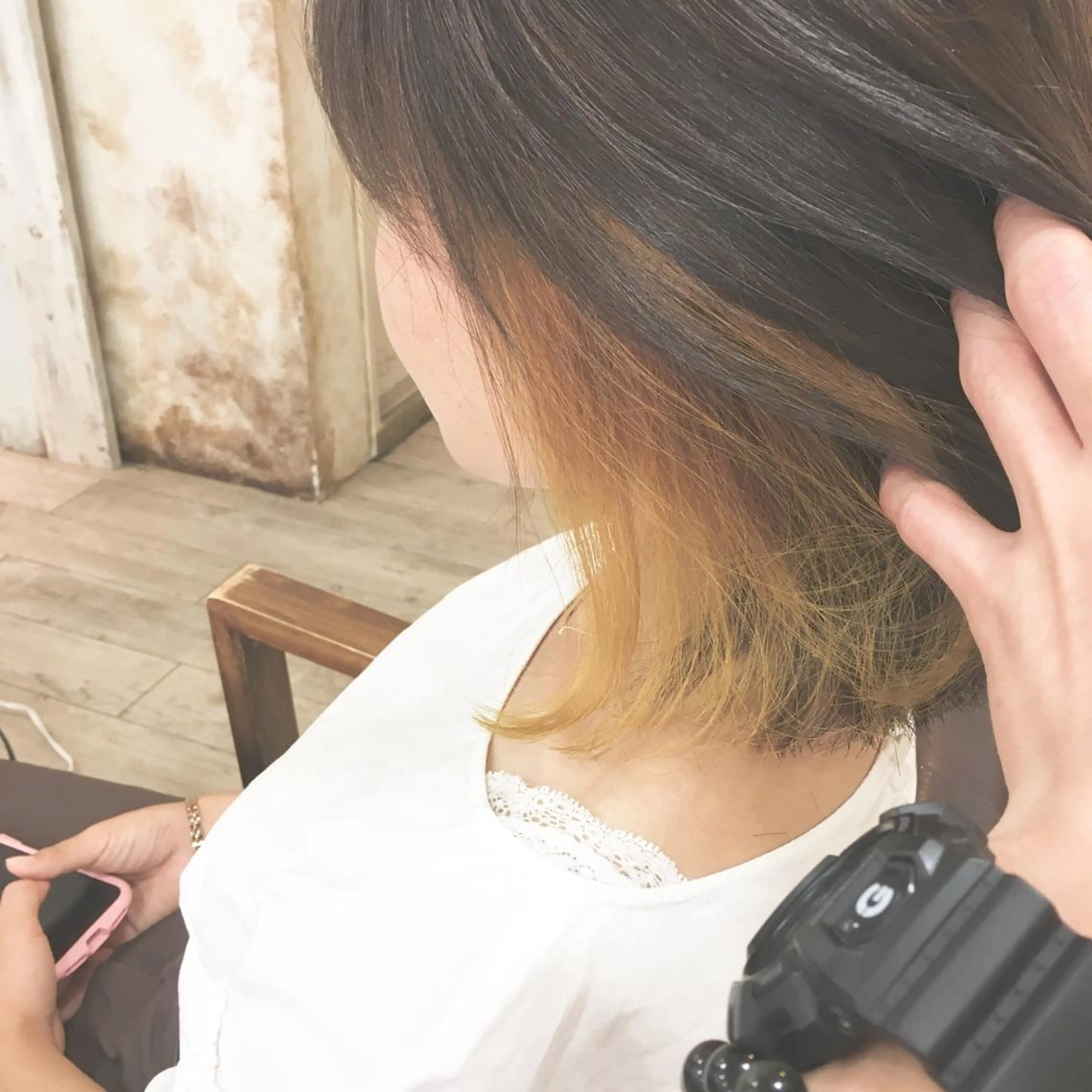 ミディアム カラー パーマ ヘアアレンジ ◆感動口コミ/最小顔 理論カット◆森口 峻のヘアスタイル