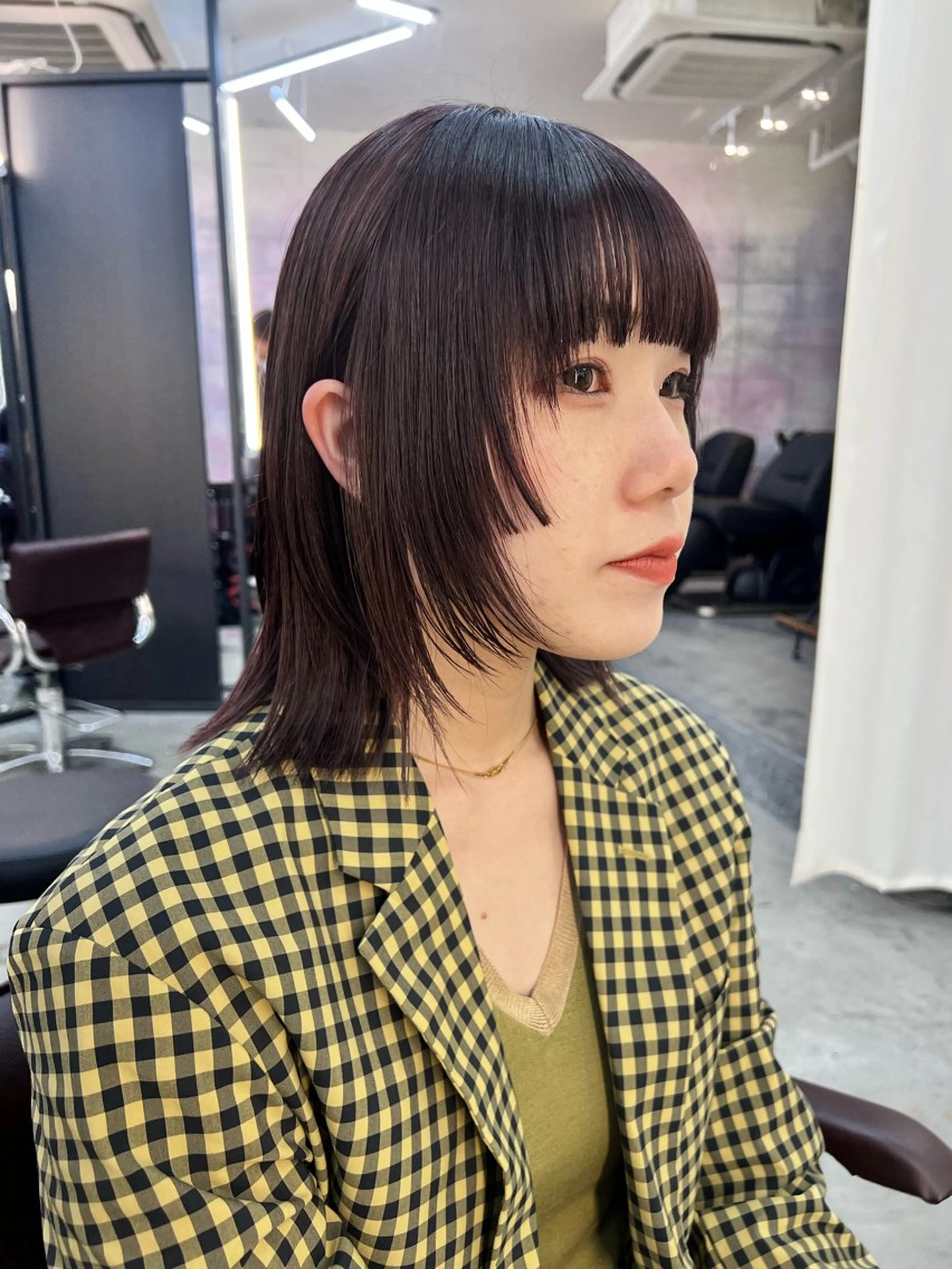 ミディアム カラー カット ヘアカラー haco＋所属・圧倒的デザイン力 店長🎨RENAのヘアスタイル