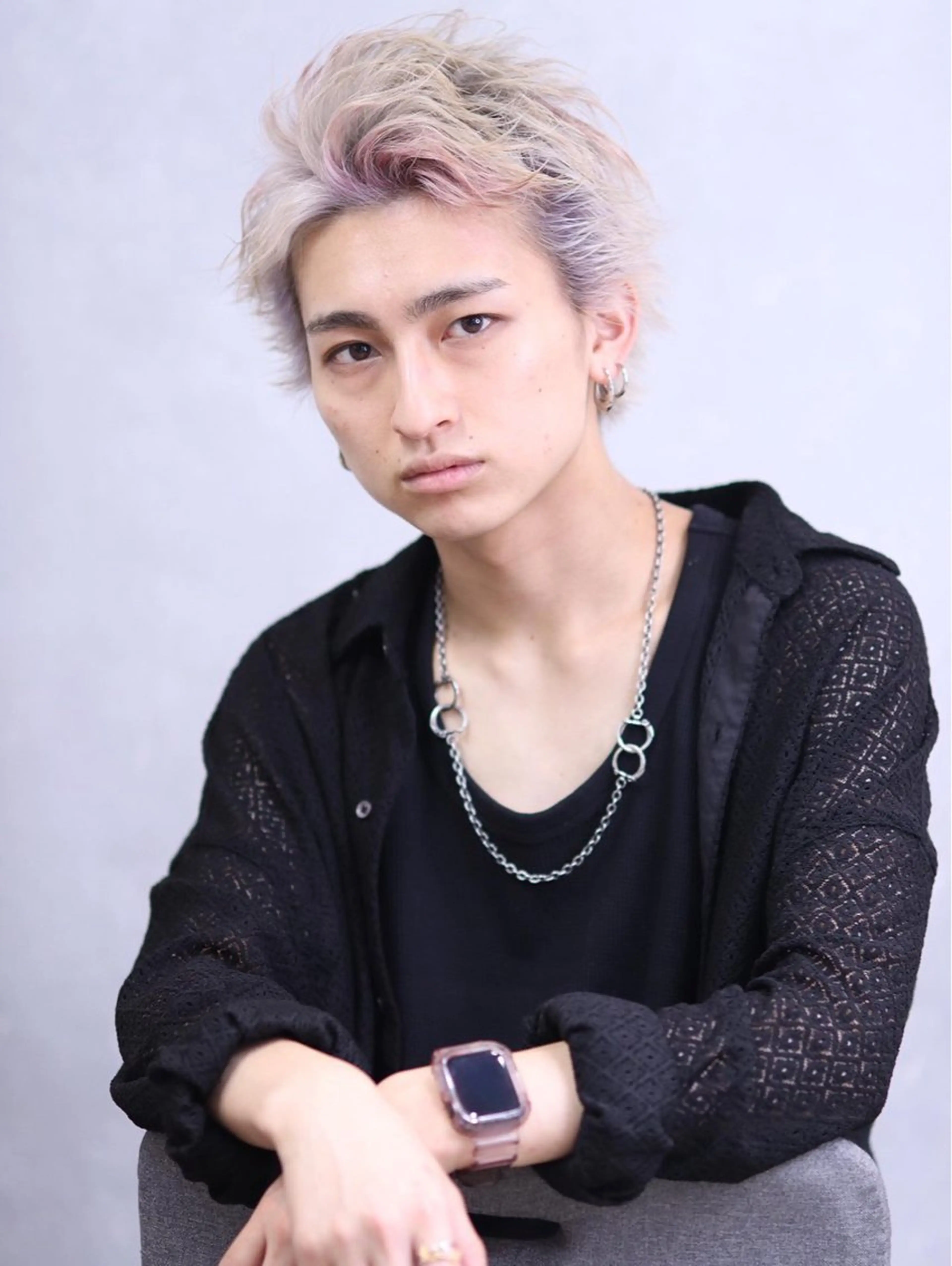 【メンズ🐺】👀おしゃれ男子必見👀✨メンズカット＋ダブルカラー🌈ミルクティーベージュ/アッシュOK⭕️の写真