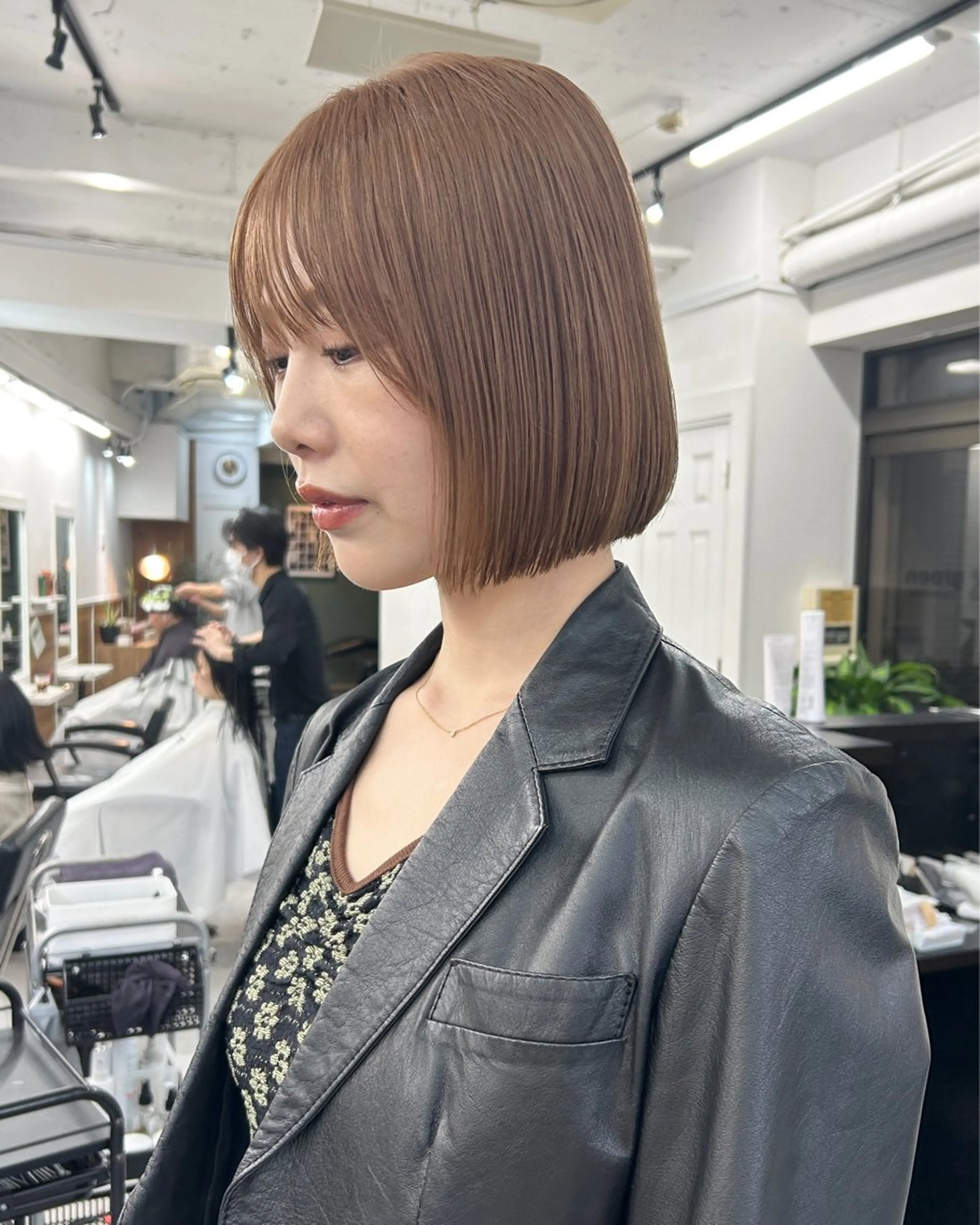 ミディアム カラー カット ヘアカラー レイヤーボブ/ 艶カラー/サナ🌼のヘアスタイル