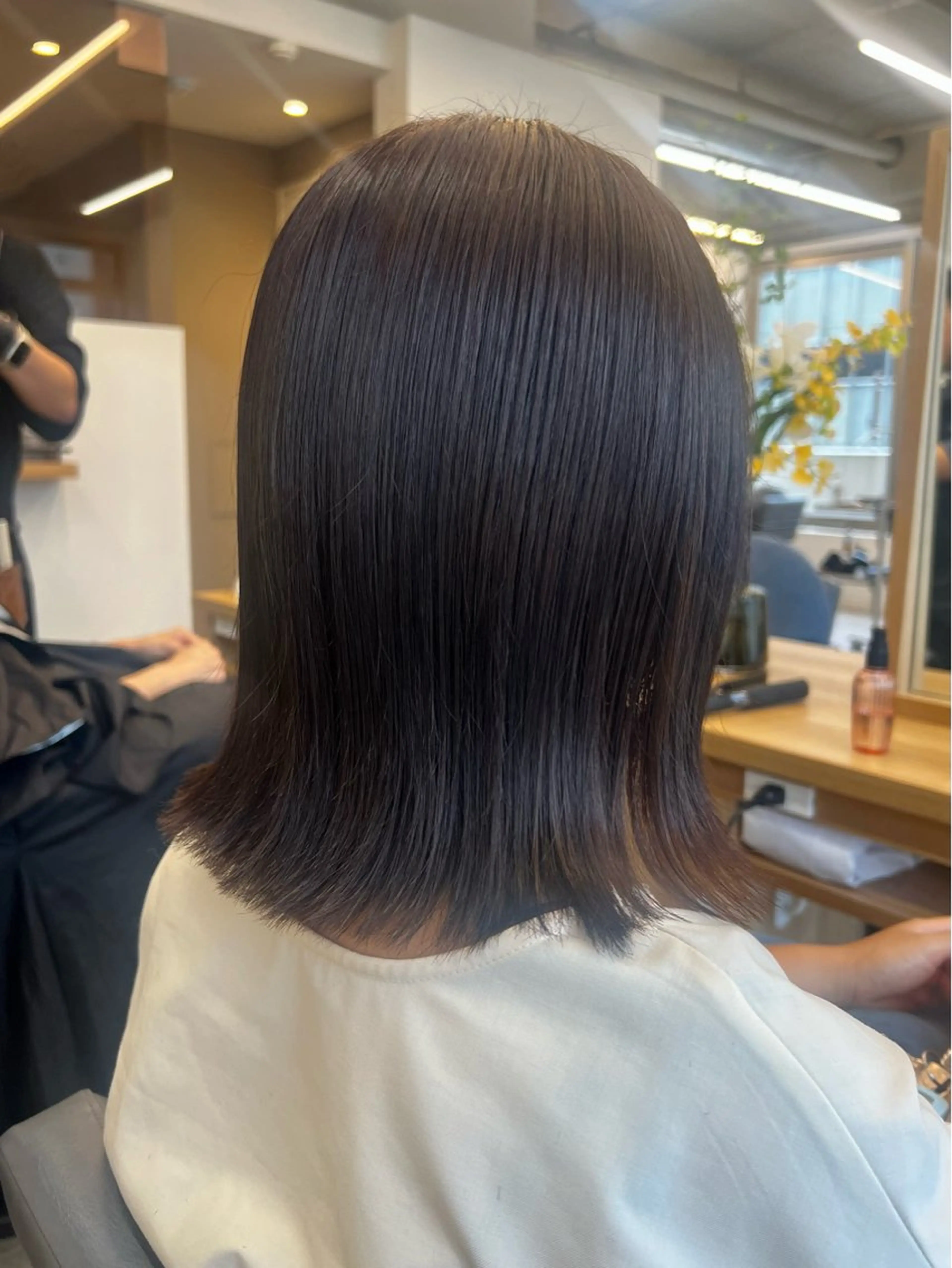 ミディアム カラー カット ヘアカラー トリートメント タナカ マヤ/金沢八景のヘアスタイル