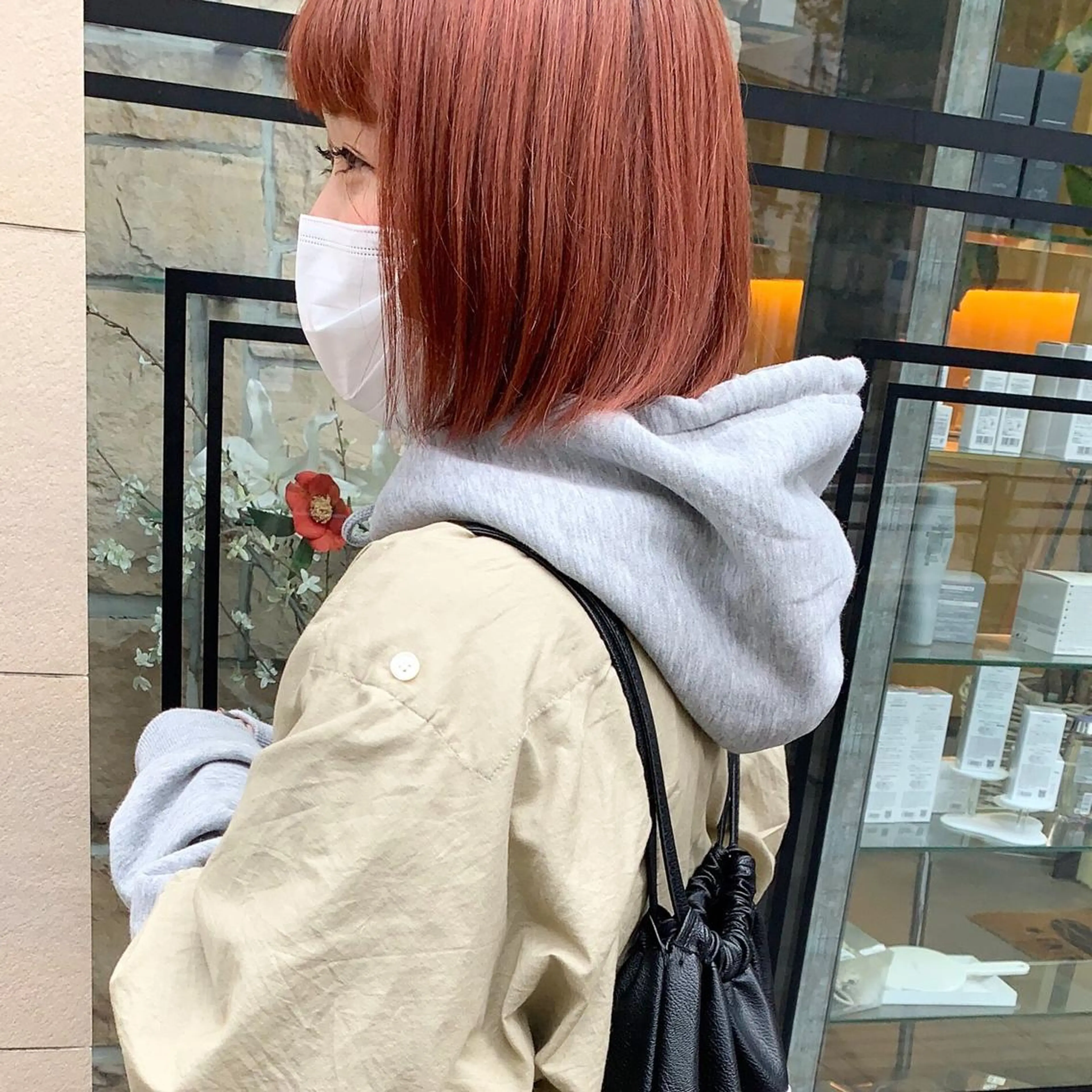 ショート カラー アディクシーカラー ブリーチ 透明感カラー ブリーチなしカラー 学生 パーソナルカラー 藤本夢のヘアスタイル