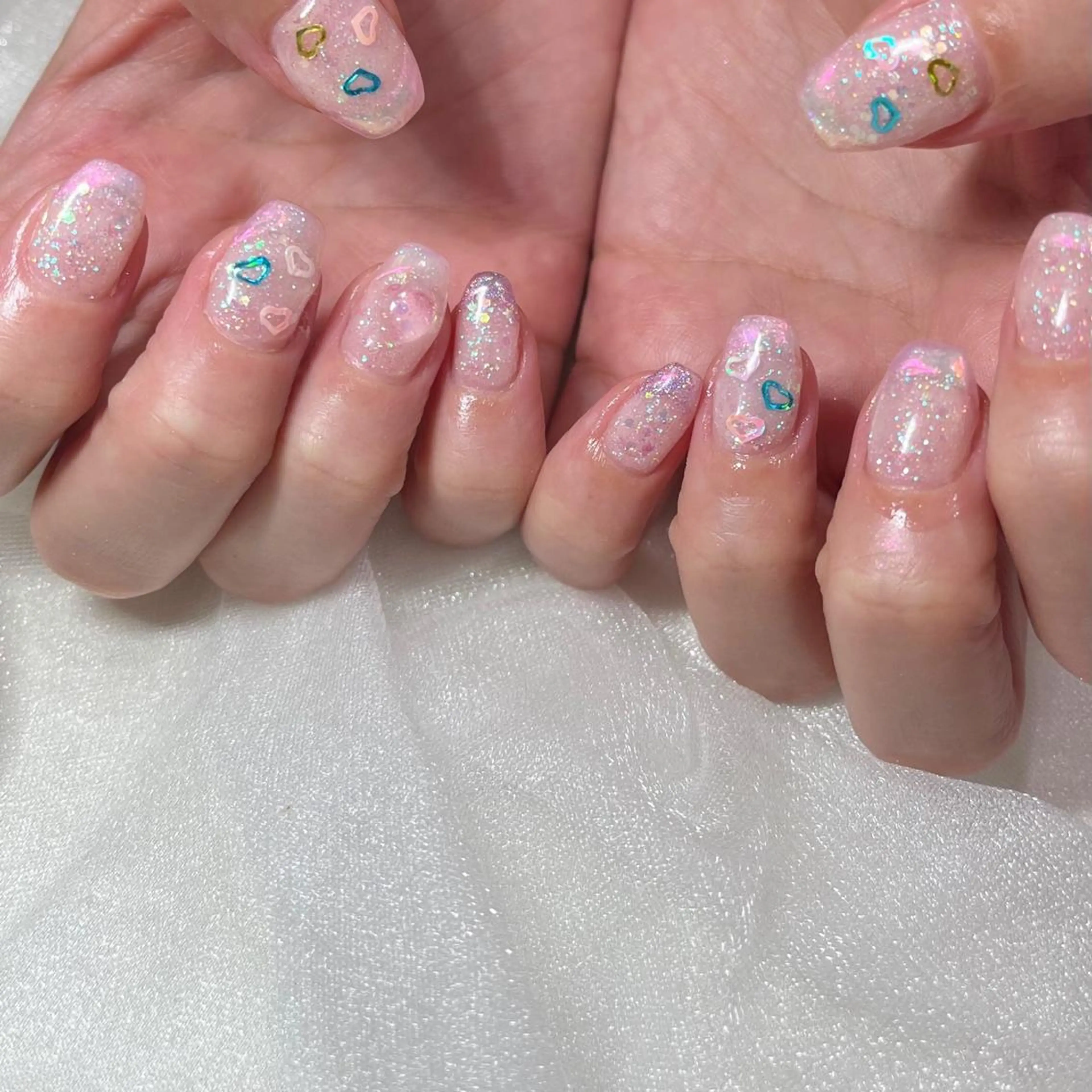 ネイル オーロラネイル クリアネイル フレンチネイル 氷ネイル・うるうるネイル 韓国ネイル Salon Ｋのネイルデザイン
