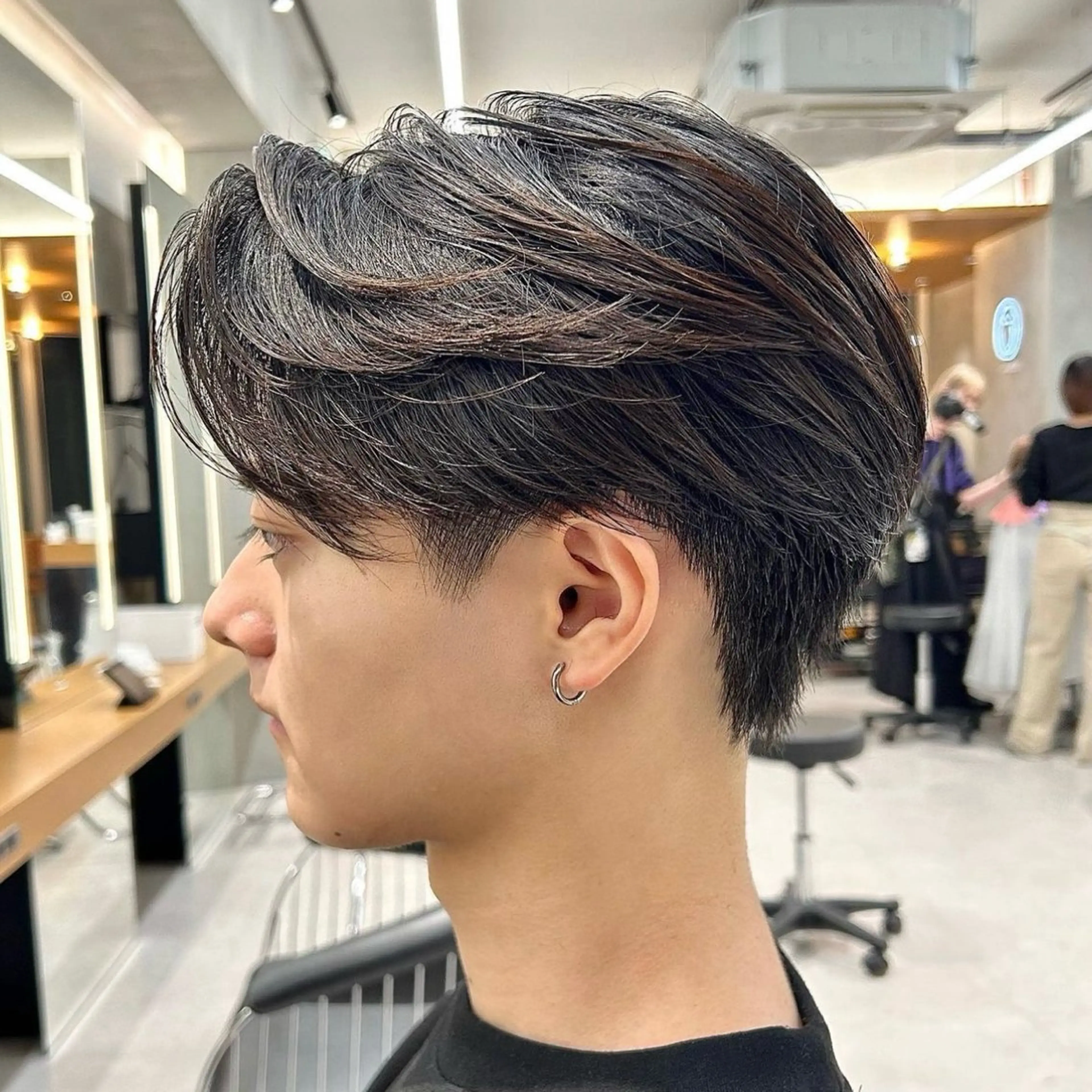 メンズ センターパート 飯島 美海のヘアスタイル