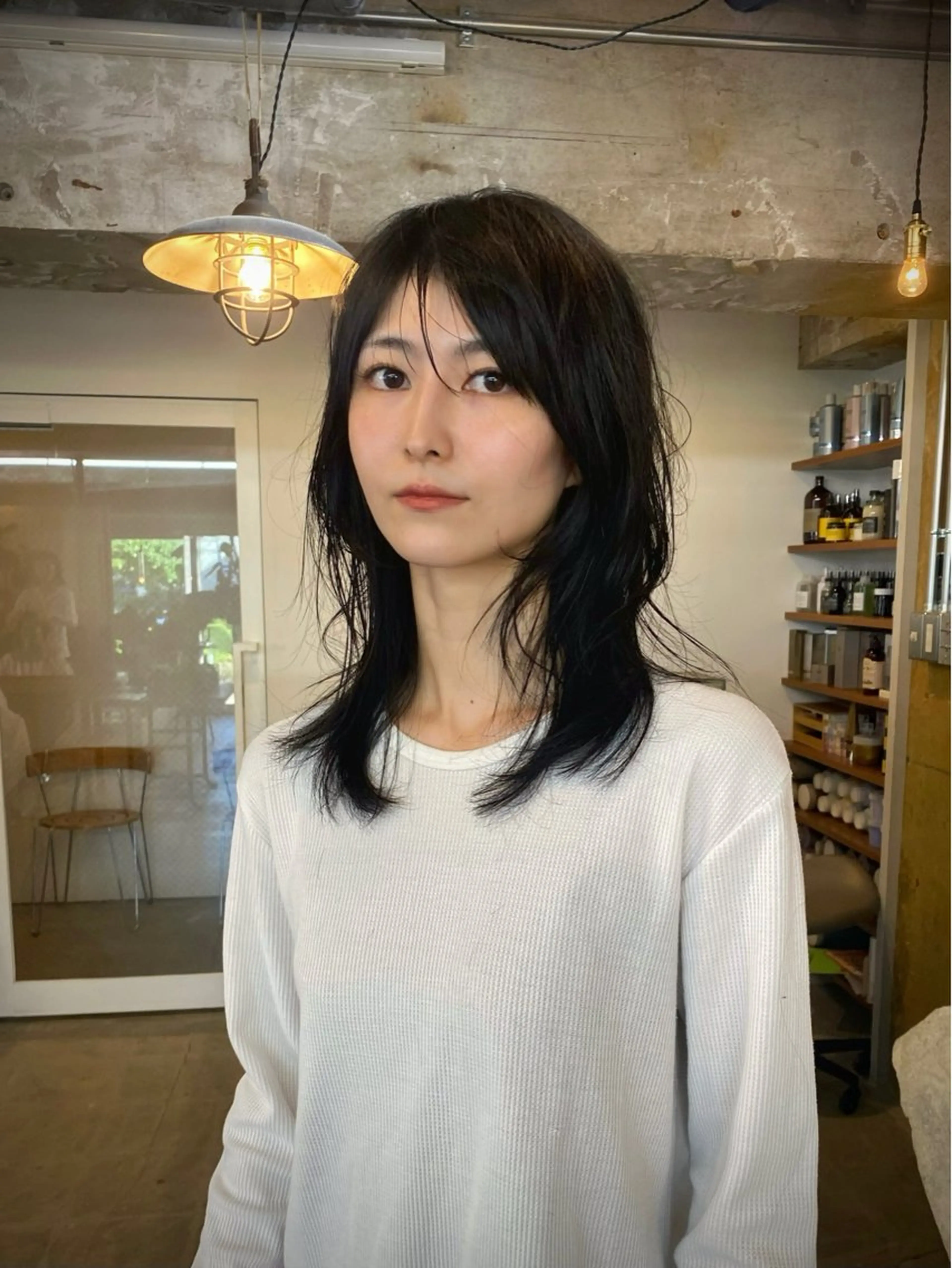 ミディアム カラー カット ヘアカラー KEI gattacaのヘアスタイル