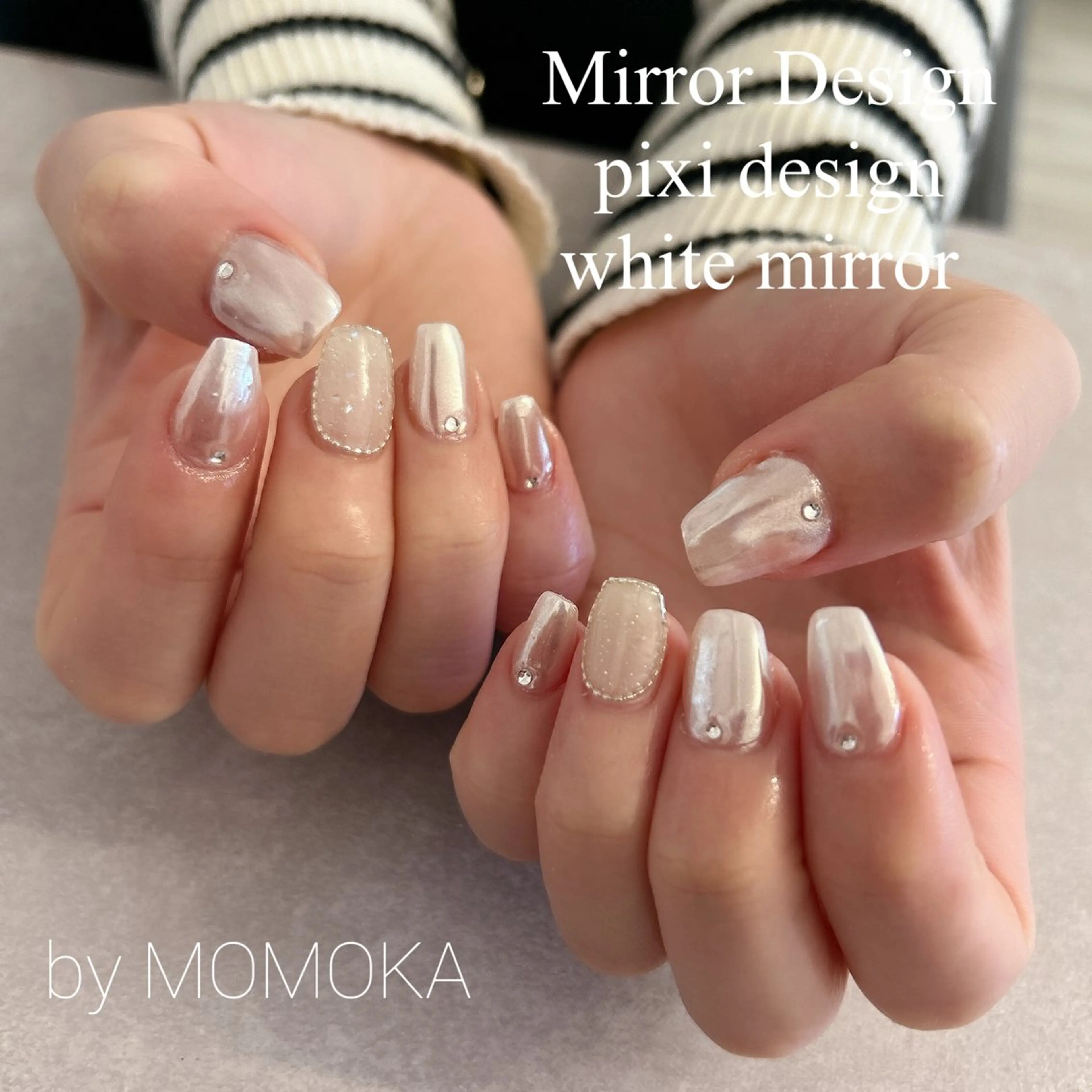 ネイル ミラーネイル ハンドネイル momoka_nails所属・Momo Nailsのネイルデザイン