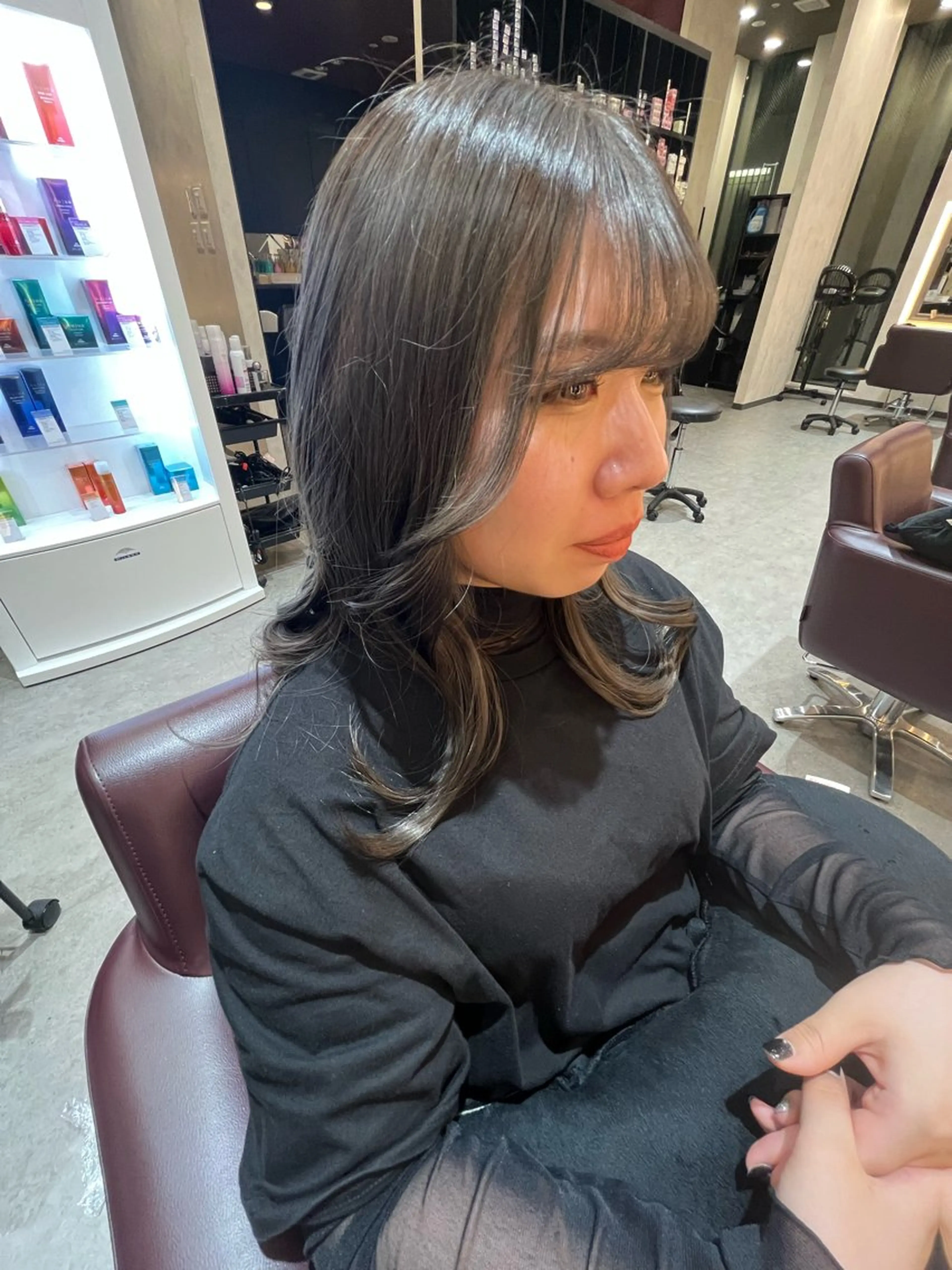 セミロング カラー グレージュ オリーブグレージュ オリーブグレー kanato🇰🇷 【札幌韓国ヘア】のヘアスタイル