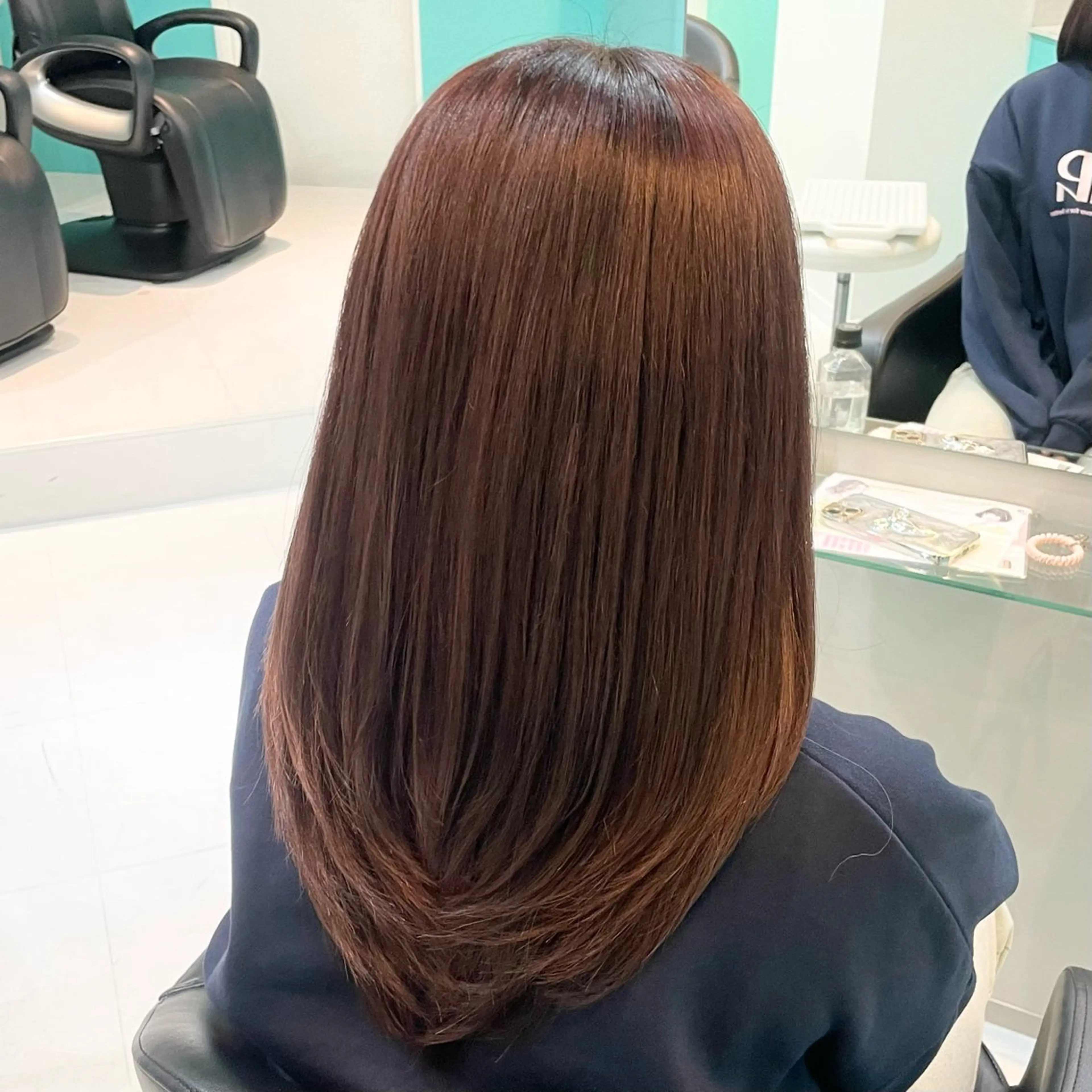 ロング カラー ブラウンカラー ピンクカラー ピンクブラウン Natsuki 🫧インナーカラーのヘアスタイル