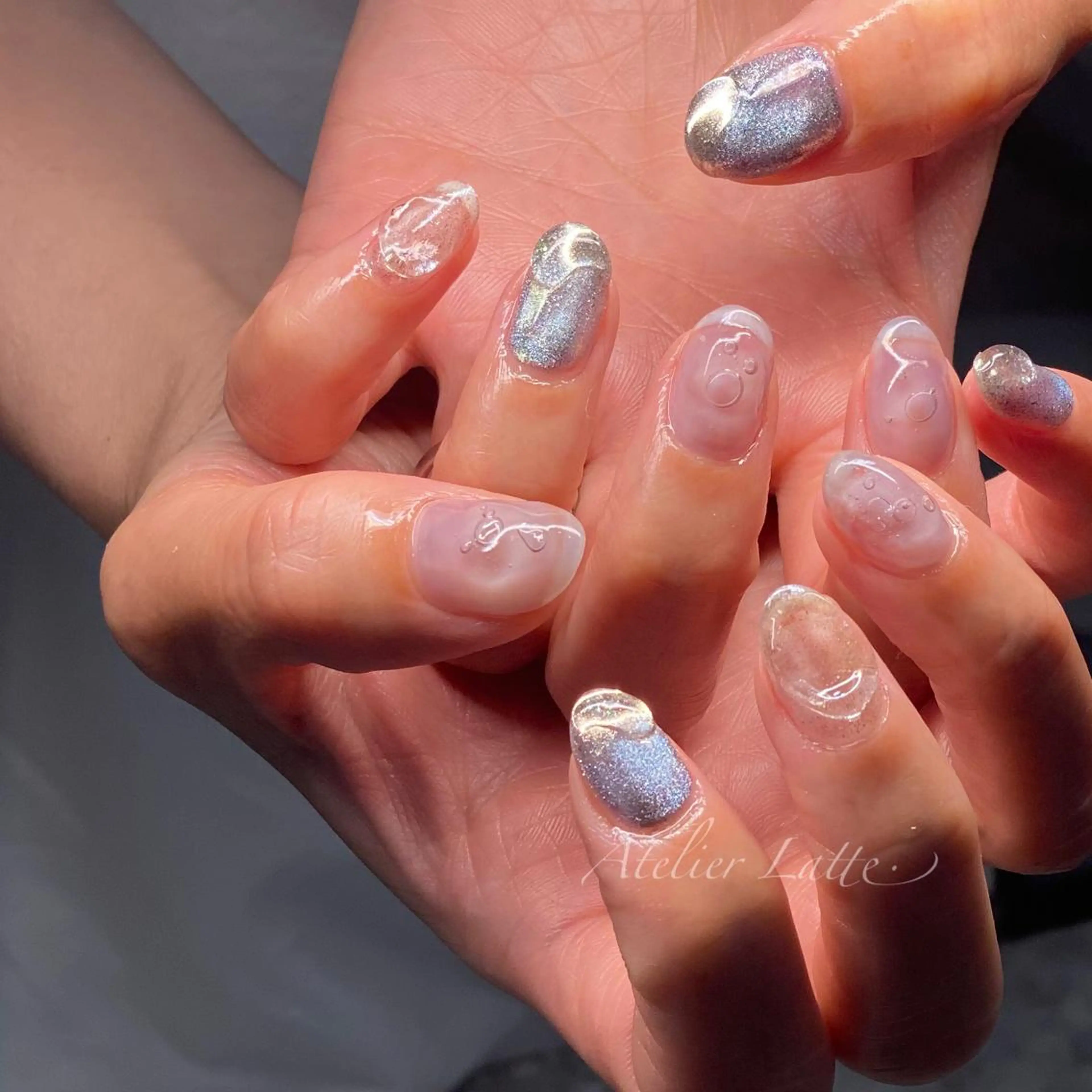 ネイル ニュアンスネイル Atelier Latteのネイルデザイン