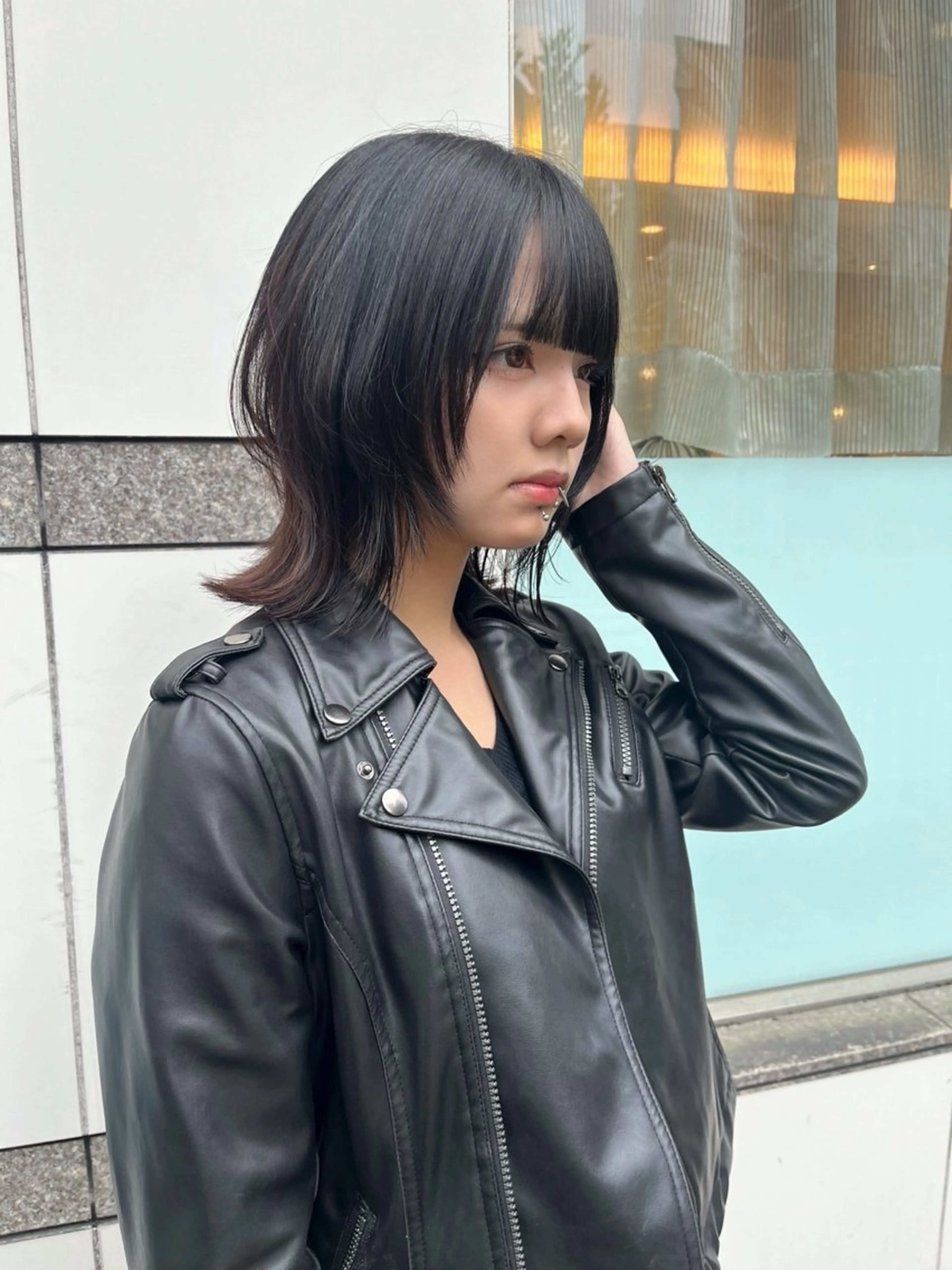 ミディアム カット 尾崎隼大 レイヤー/韓国ヘアのヘアスタイル